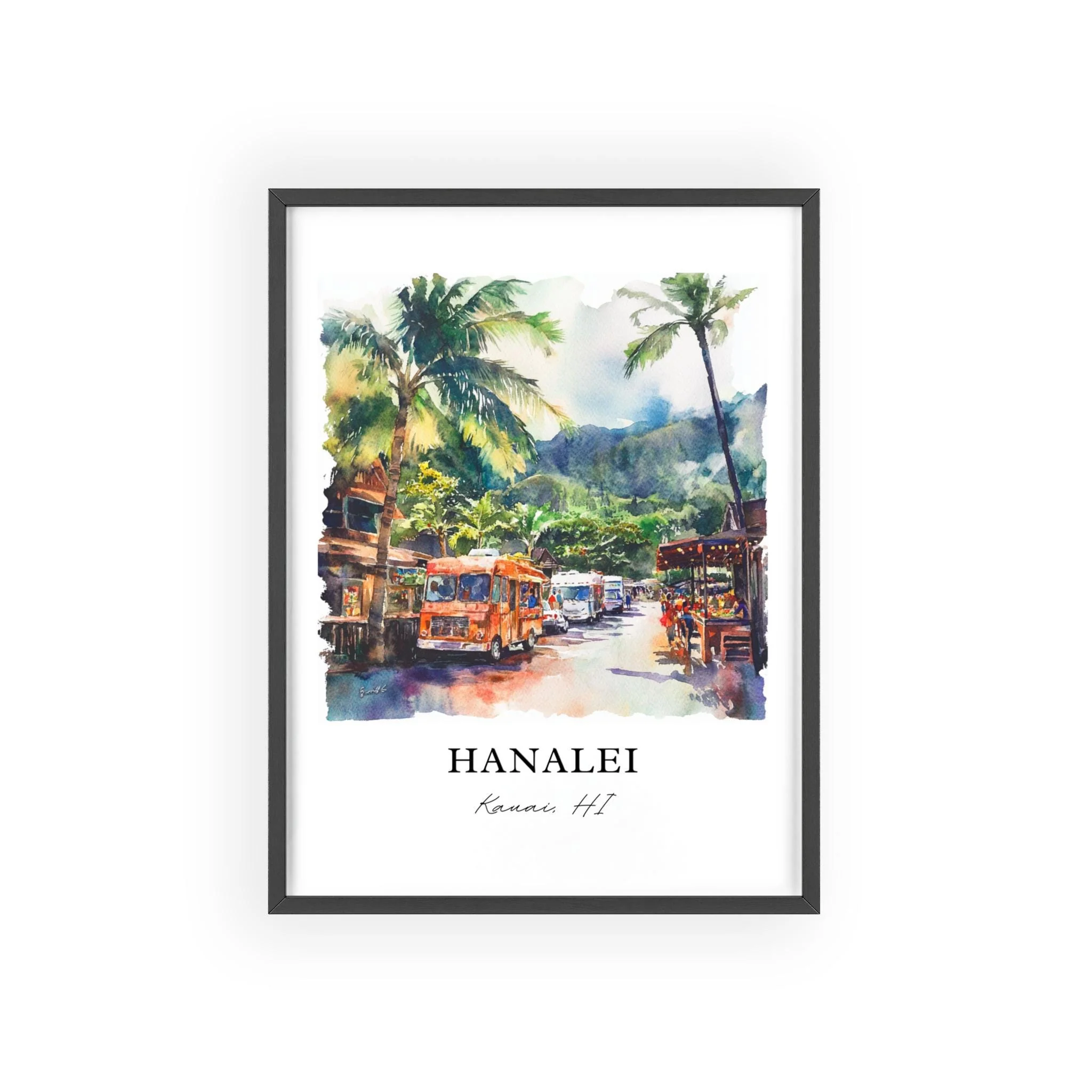 Hanalei, Hawaii – Watercolor Art Print - Image 6