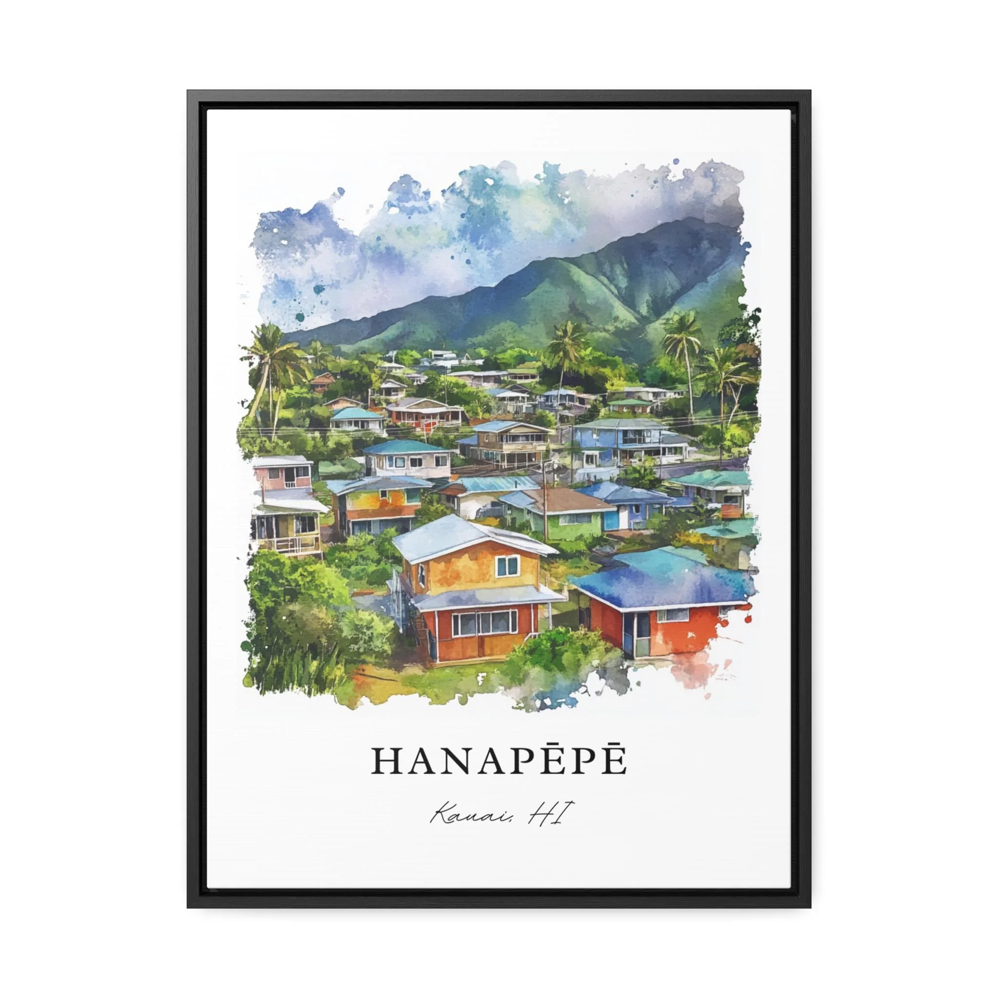 Hanapepe, Kauai, USA – Watercolor Art Print