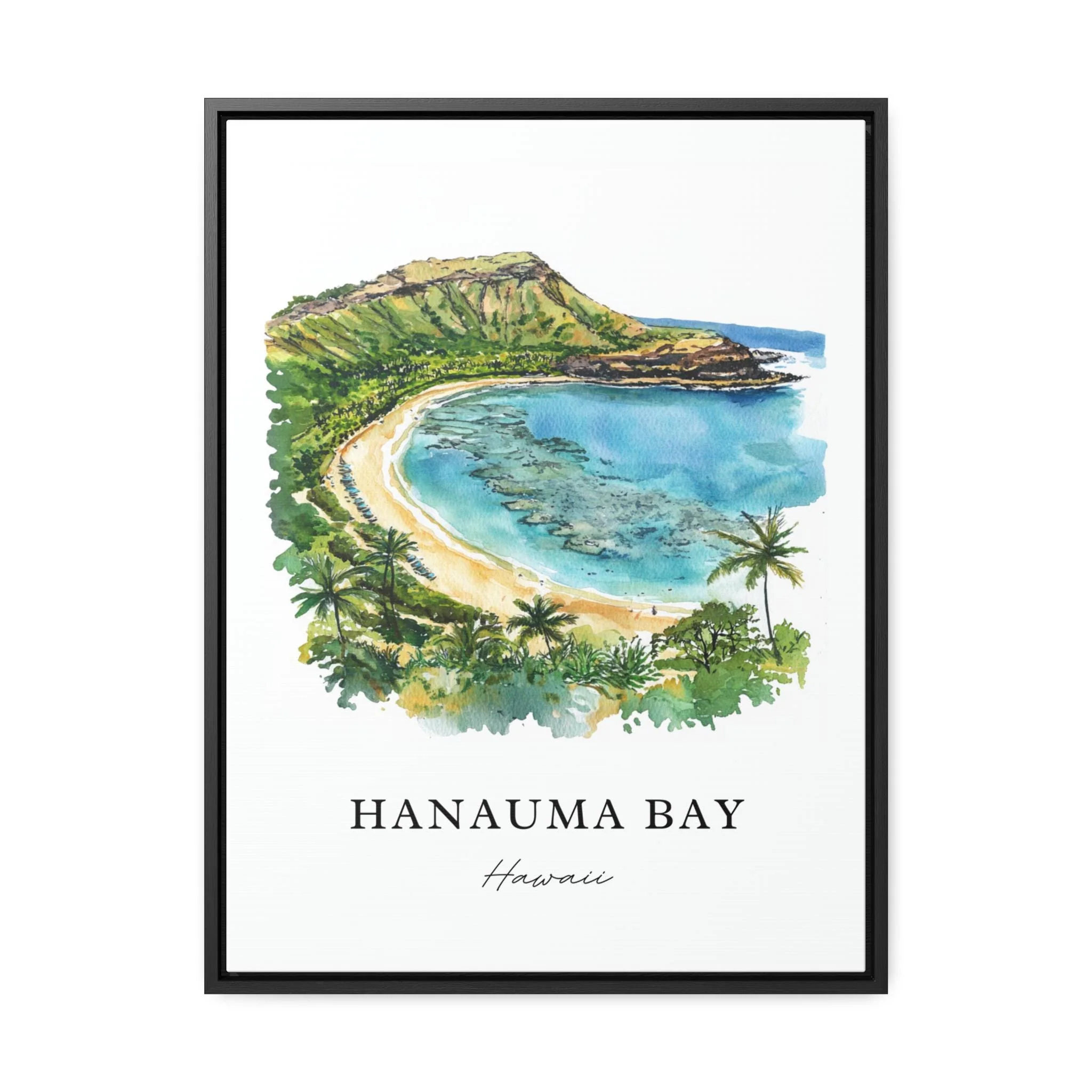 Hanauma Bay, Oahu, USA – Watercolor Art Print - Image 6