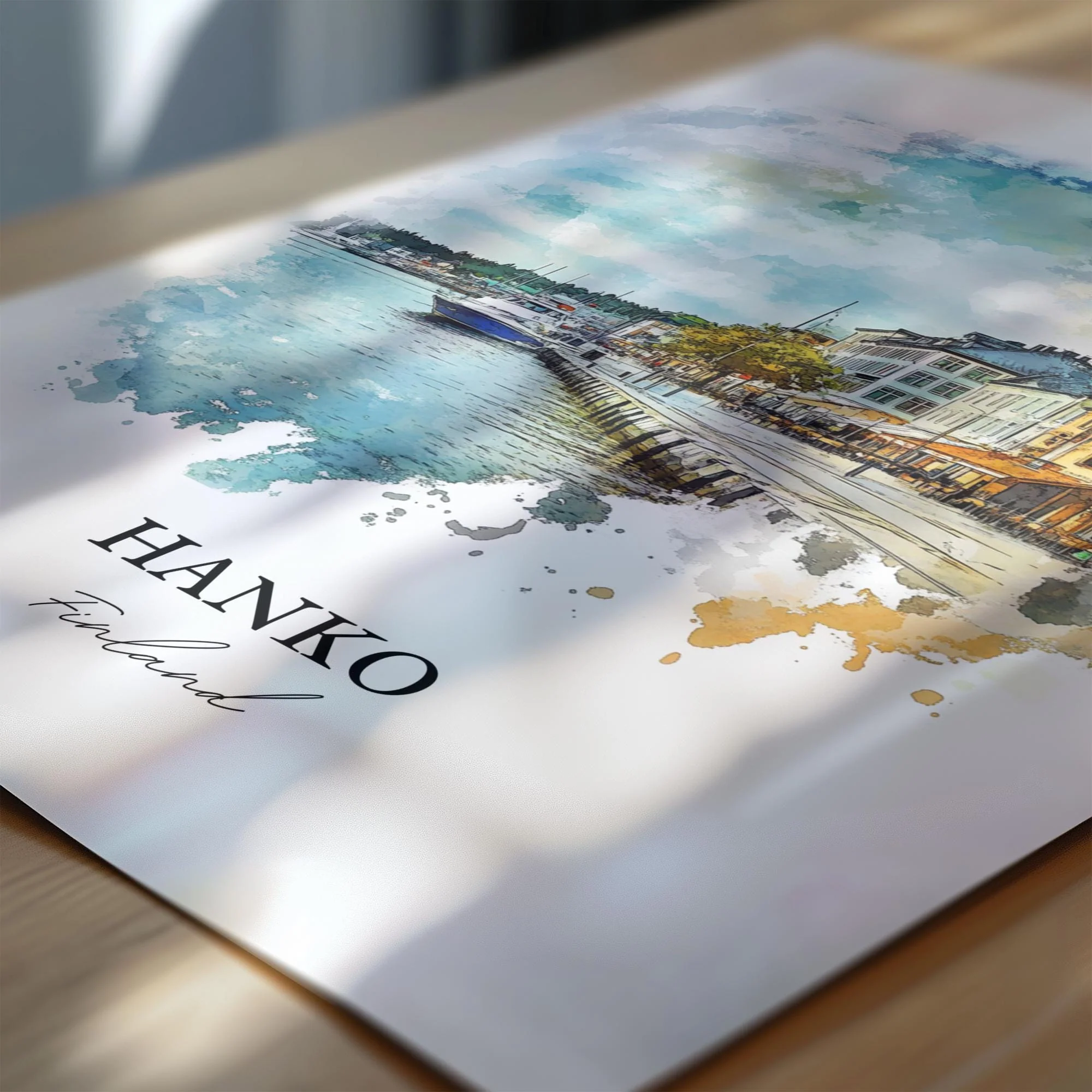 Hanko, Finland – Watercolor Art Print - Image 5