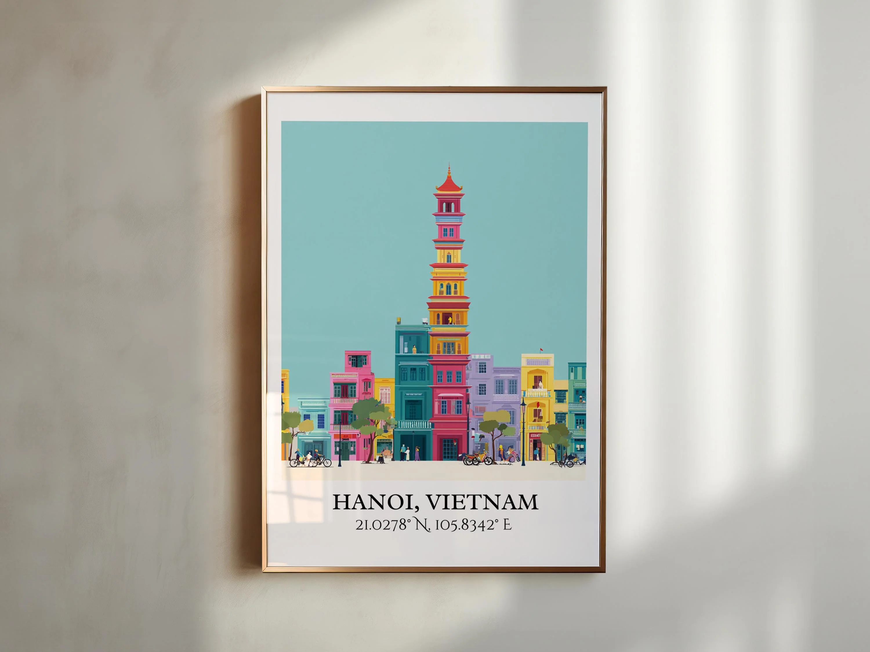 Hanoi, Vietnam – Watercolor Art Print - Image 5