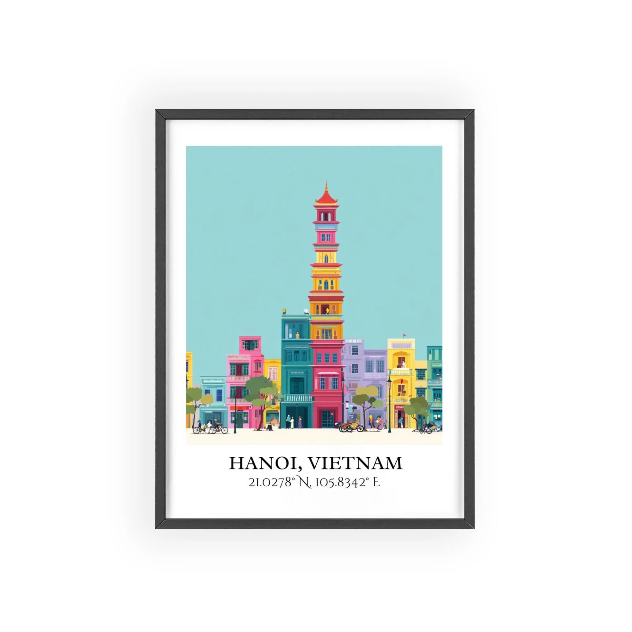 Hanoi, Vietnam – Watercolor Art Print - Image 7