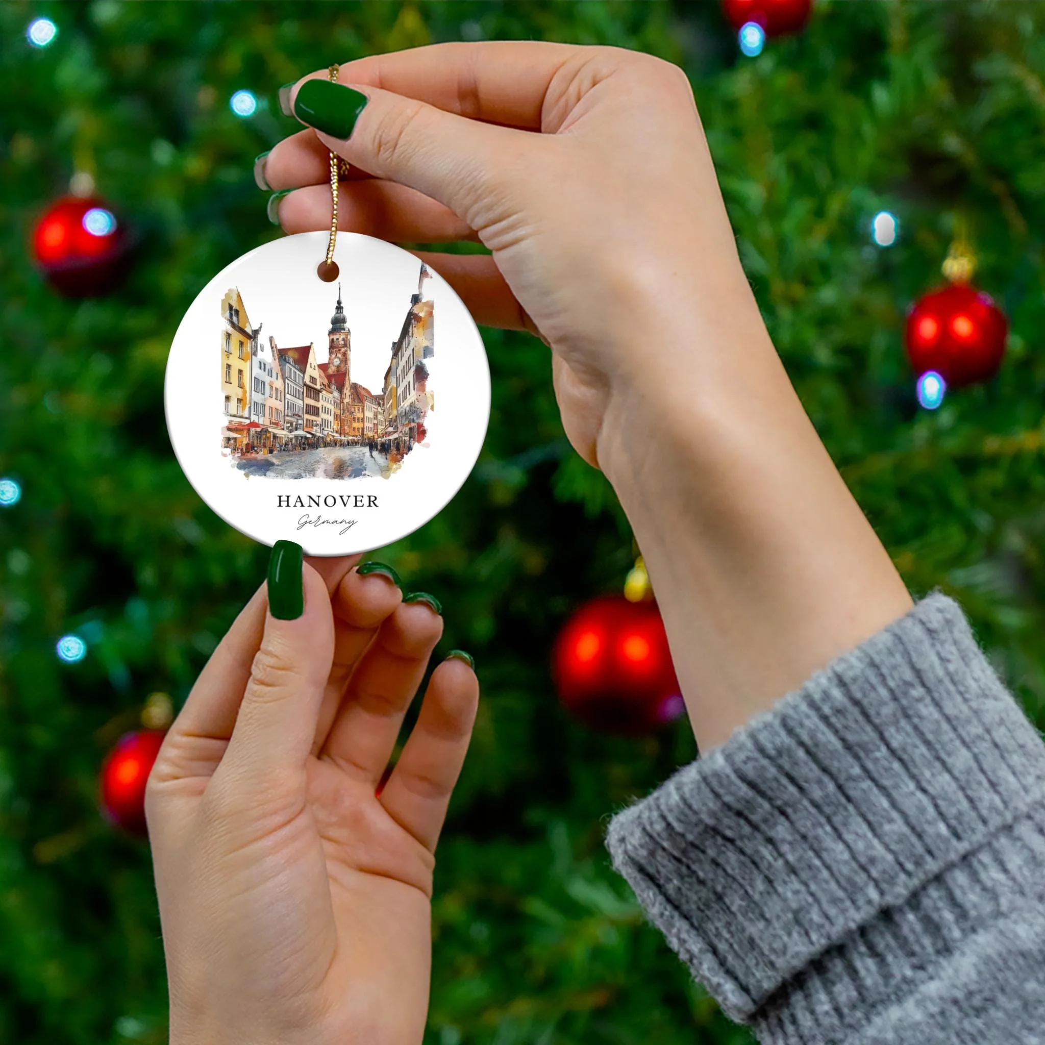 Hanover Germany Ornament: Unique Hanover Souvenir, Hanover Xmas Decor, and Authentic Hanover Germany Christmas Gift - Image 2