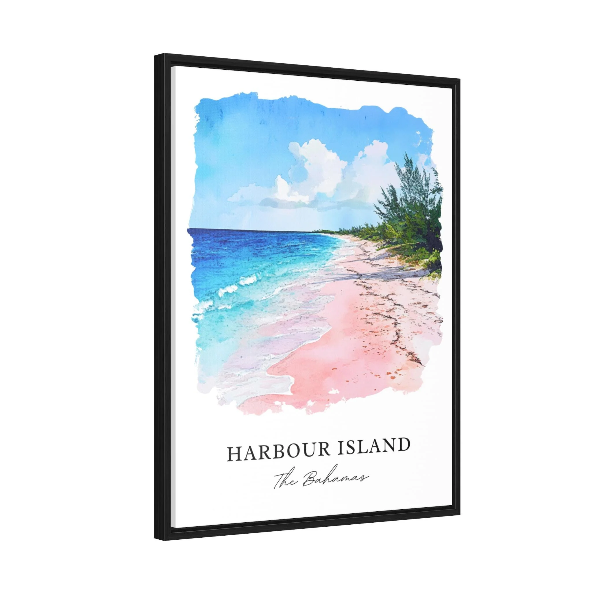 Harbour Island, Bahamas – Watercolor Art Print - Image 6