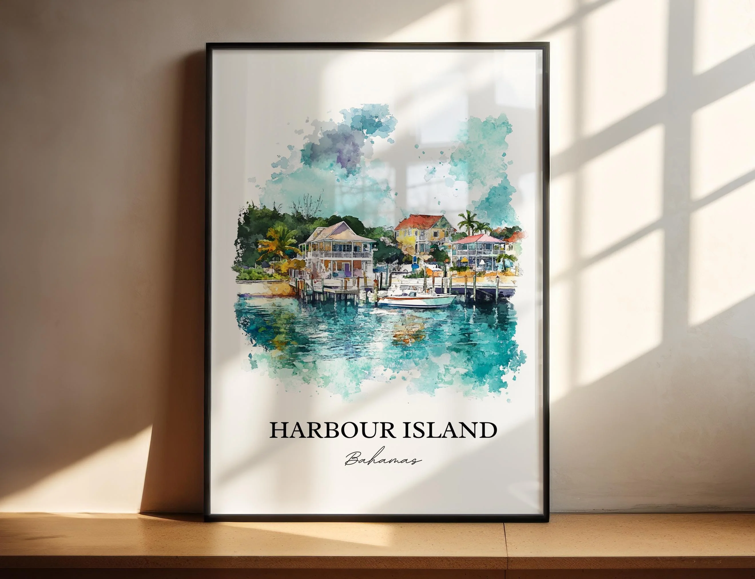 Harbour Island, Bahamas – Watercolor Art Print