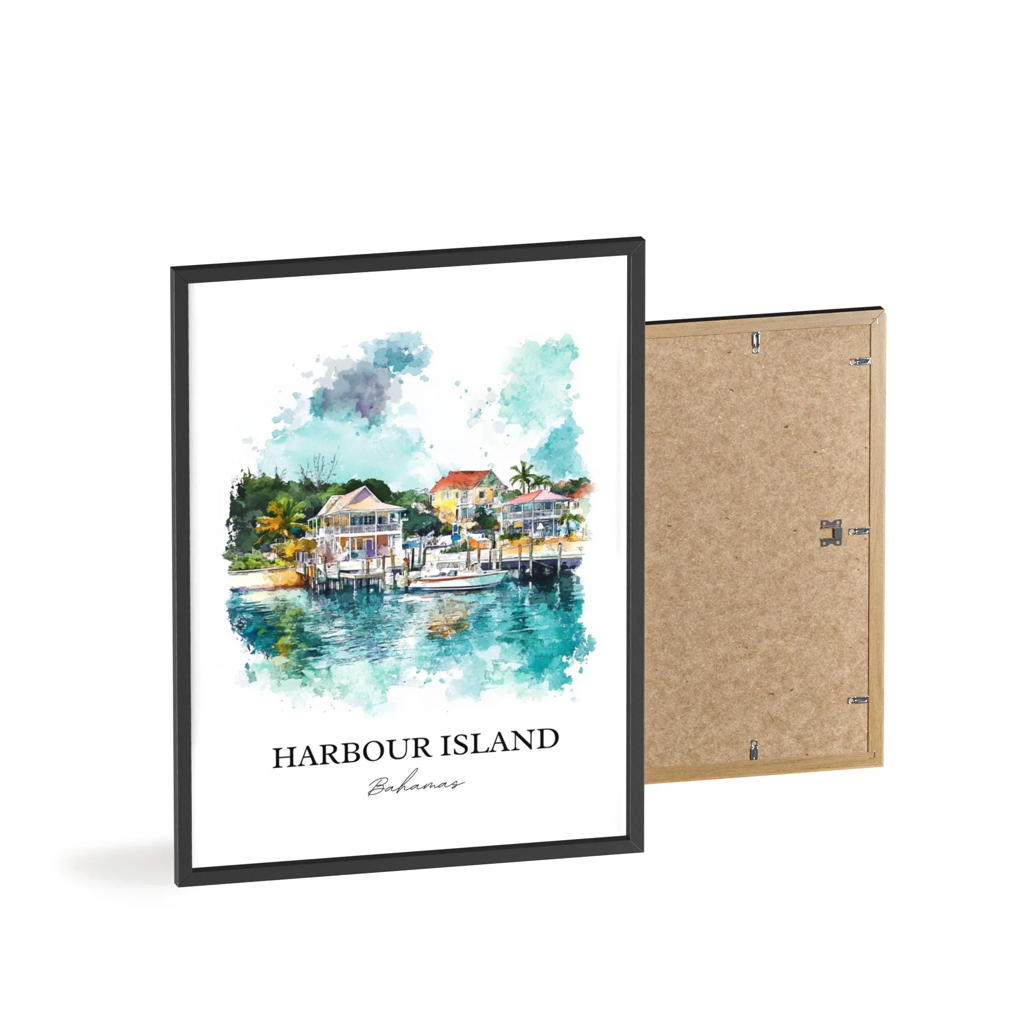 Harbour Island, Bahamas – Watercolor Art Print - Image 8