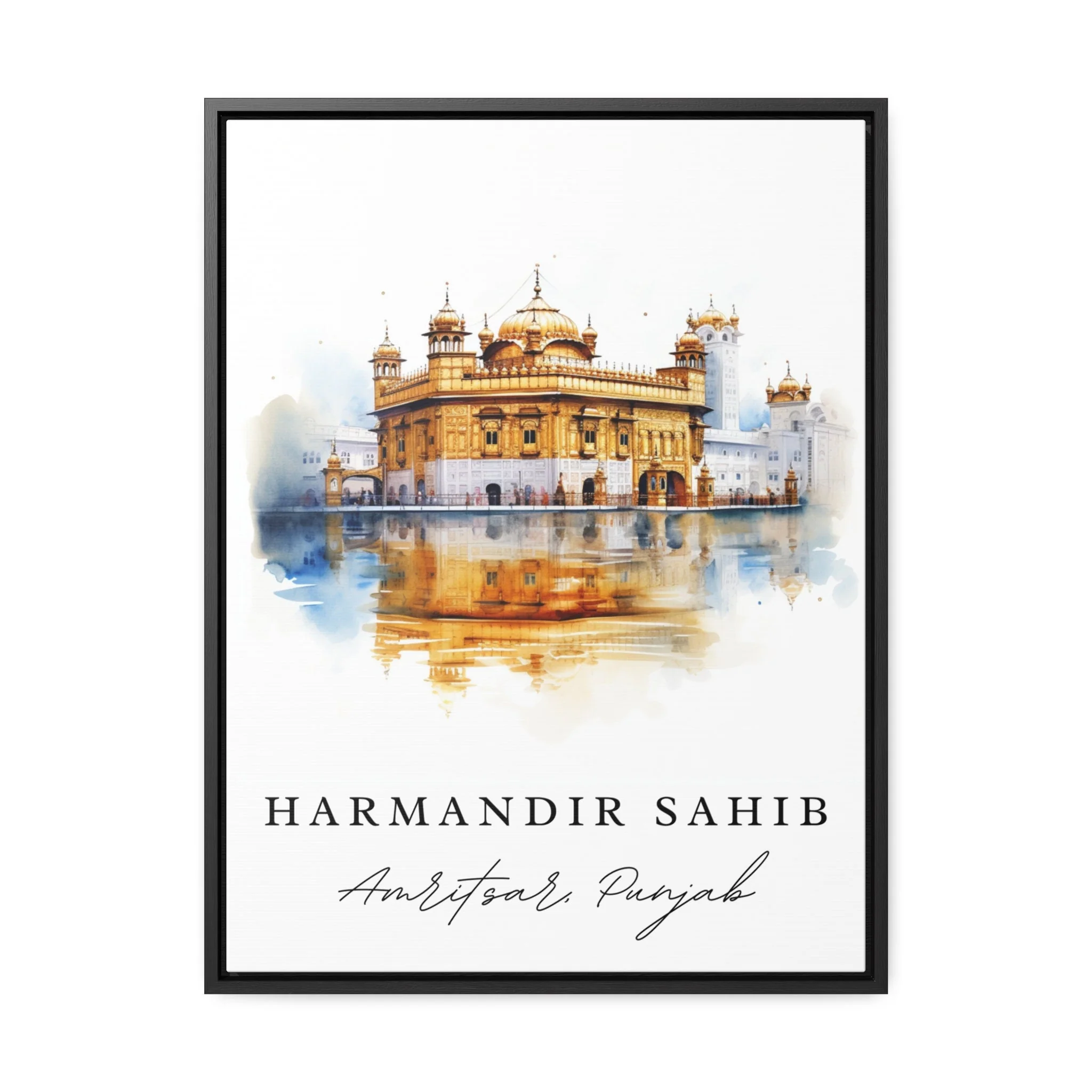 Amritsar, India – Watercolor Art Print of Harmandir Sahib - Image 2