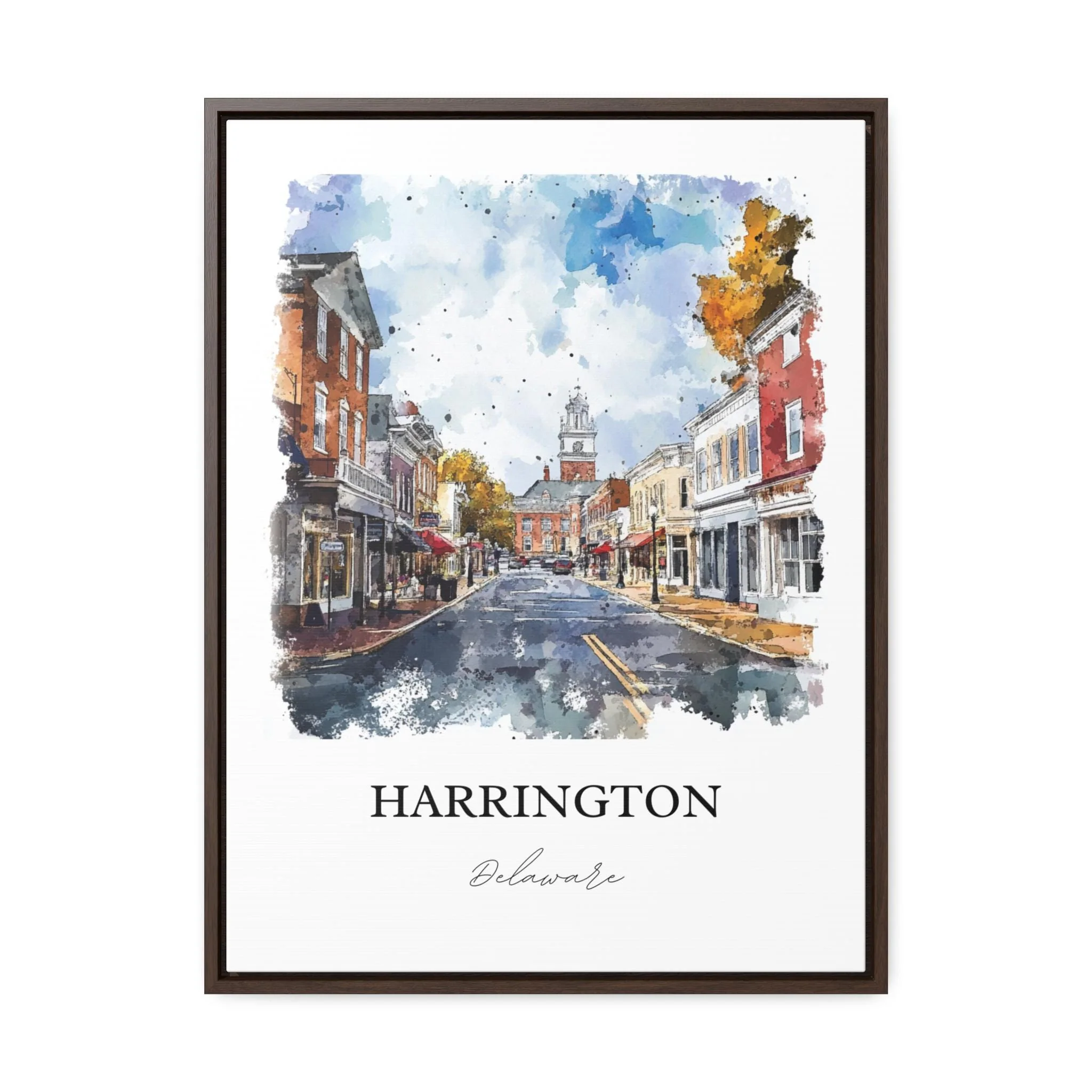 Harrington, Delaware – Watercolor Art Print - Image 7