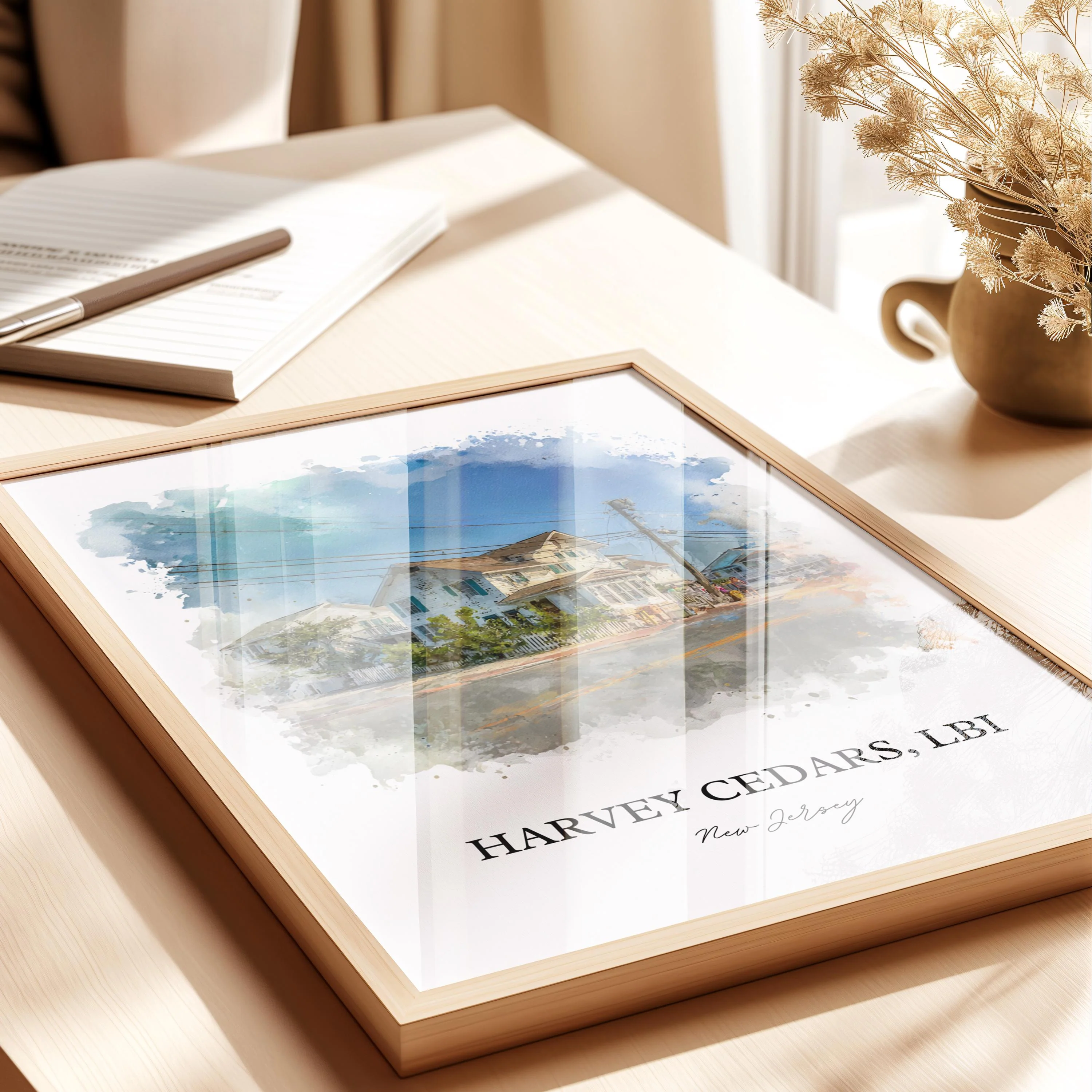 Harvey Cedars, NJ – Watercolor Art Print - Image 8