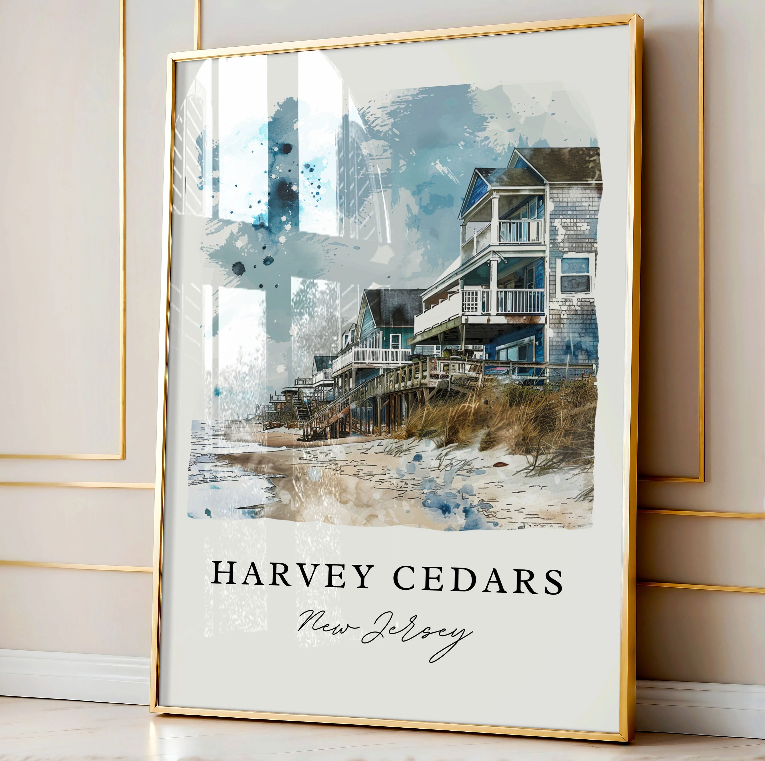 Harvey Cedars, New Jersey – Watercolor Art Print - Image 4