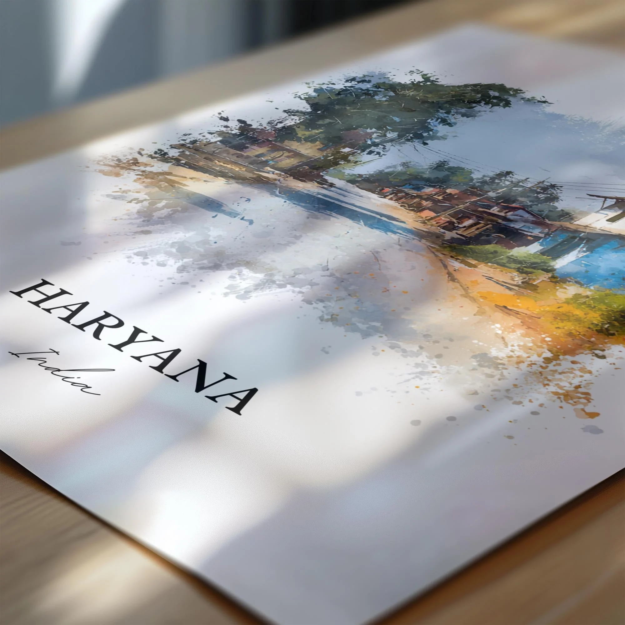 Haryana, India – Watercolor Art Print - Image 2
