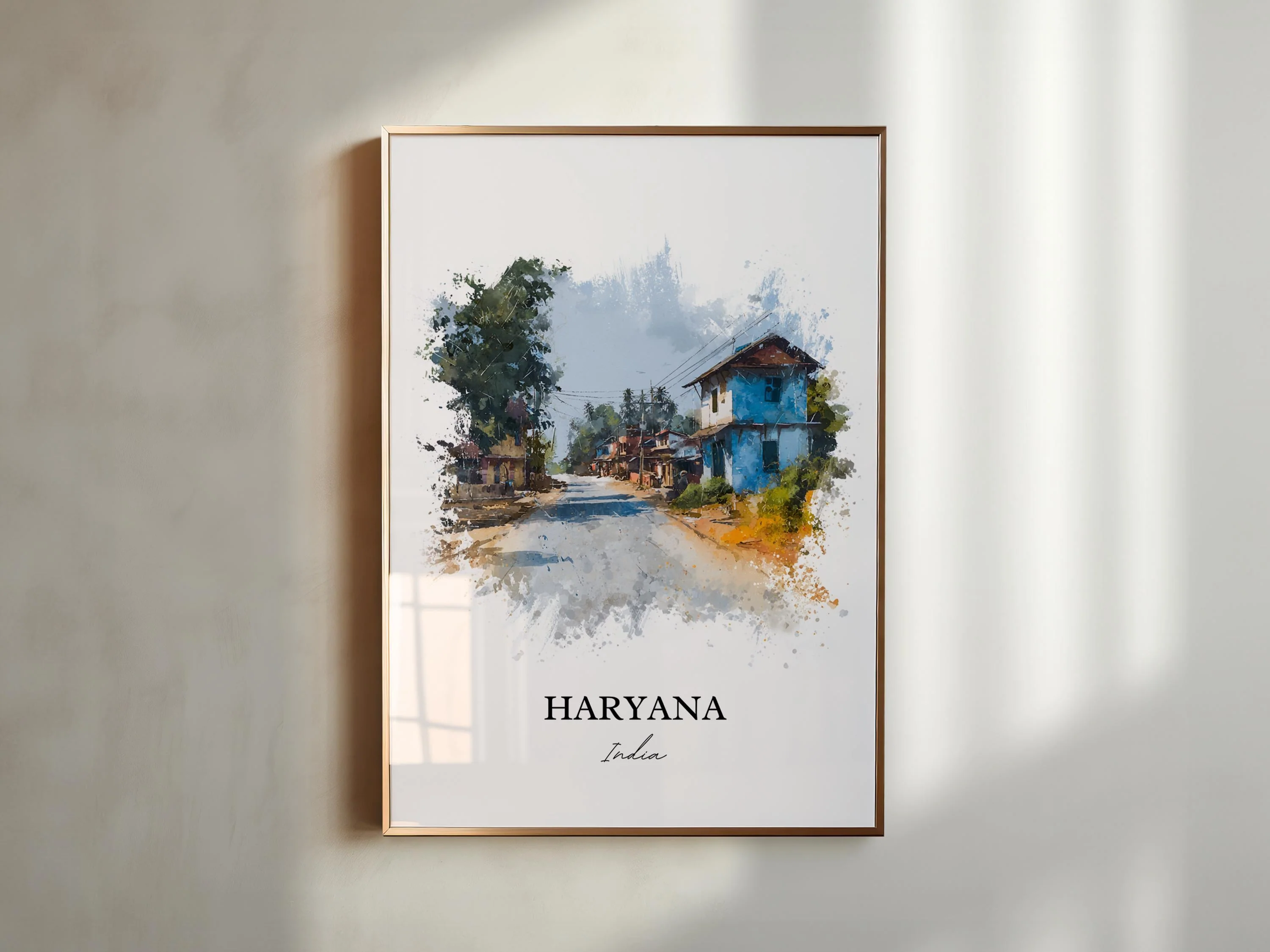 Haryana, India – Watercolor Art Print - Image 5