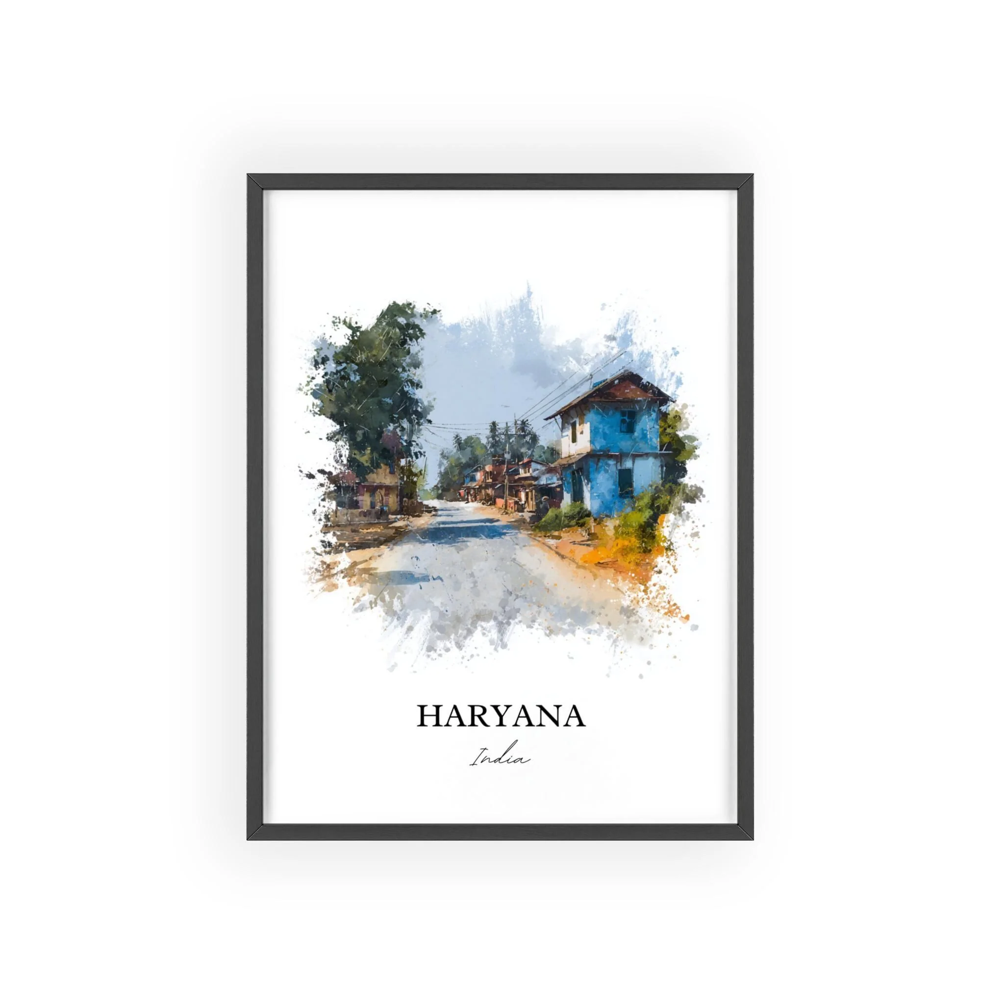 Haryana, India – Watercolor Art Print - Image 7