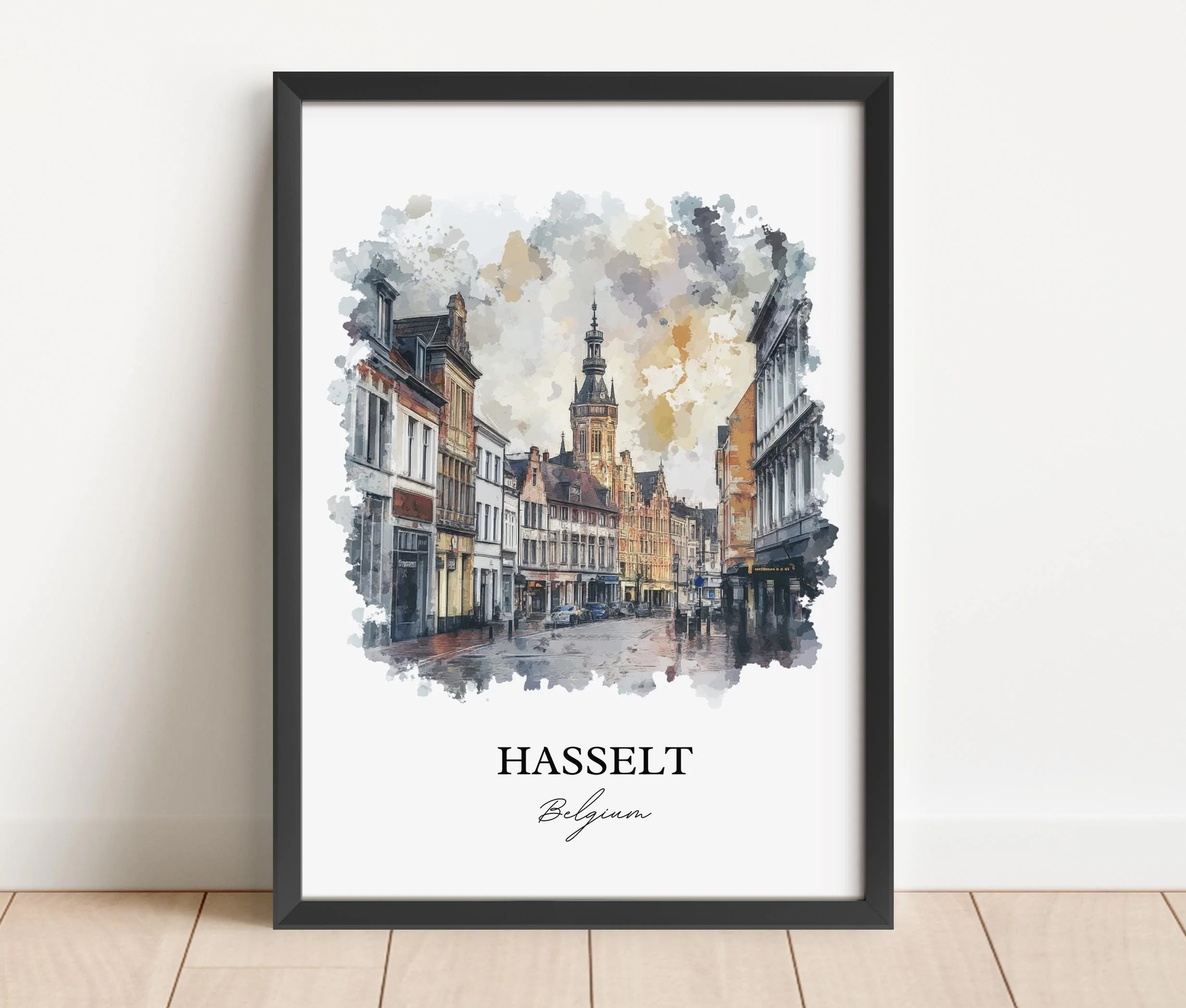 Hasselt, Belgium – Watercolor Art Print - Image 6
