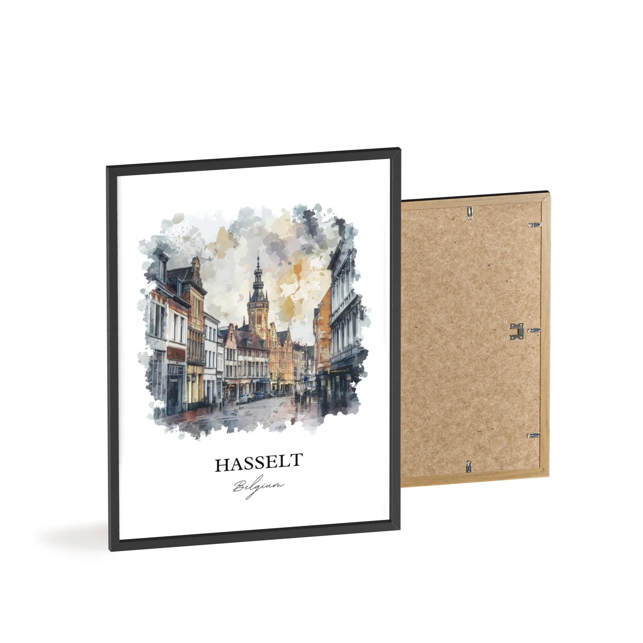 Hasselt, Belgium – Watercolor Art Print - Image 8