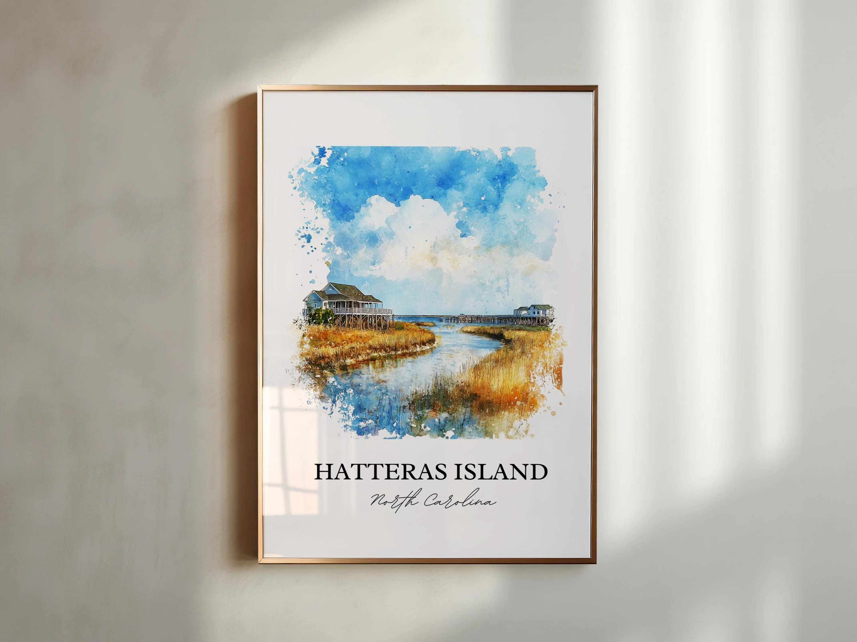 Hatteras Island, NC, USA – Watercolor Art Print - Image 5