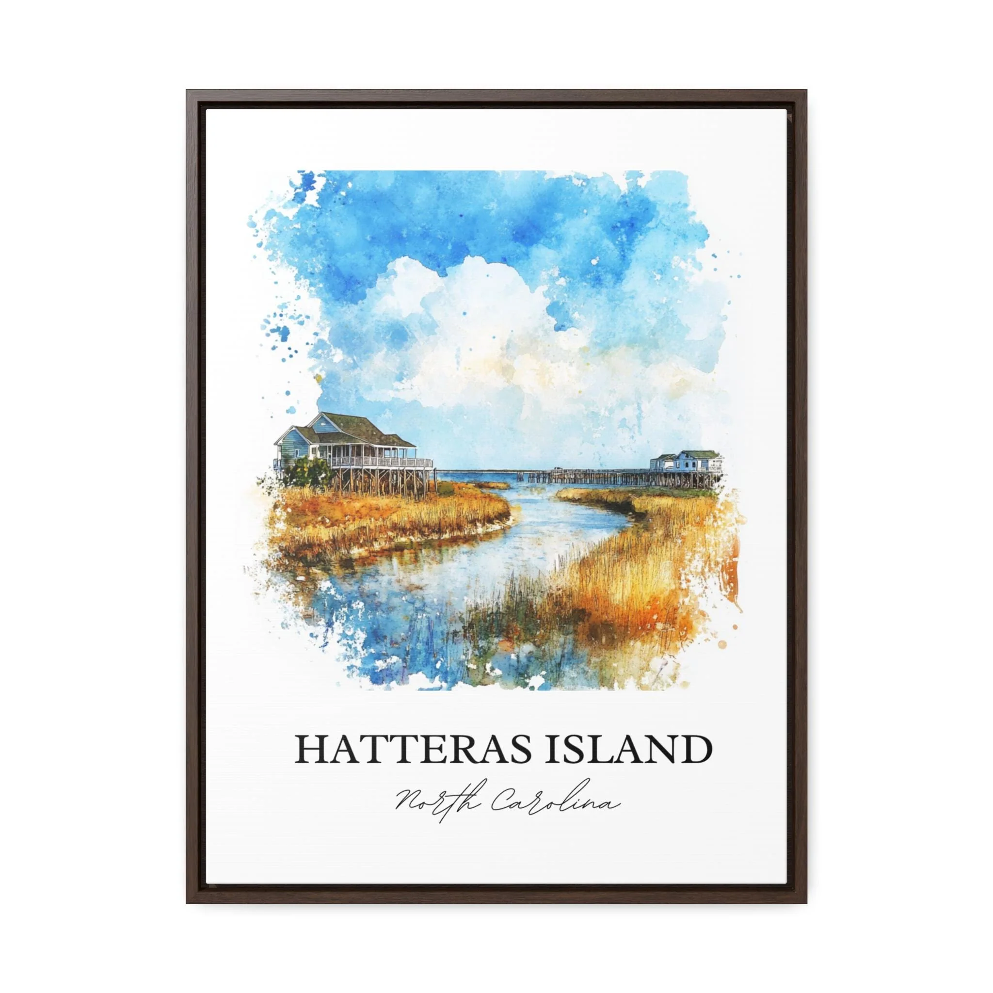 Hatteras Island, NC, USA – Watercolor Art Print - Image 7