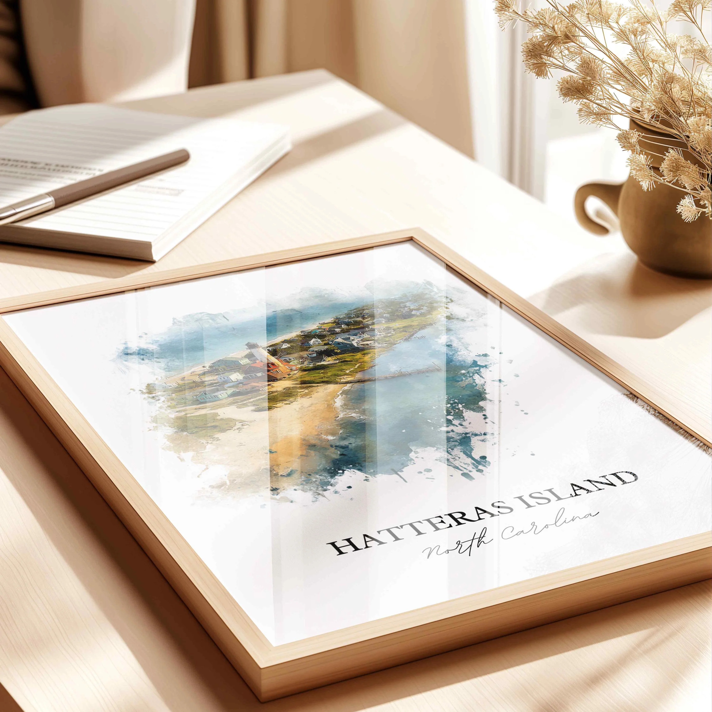 Hatteras Island, North Carolina – Watercolor Art Print - Image 7