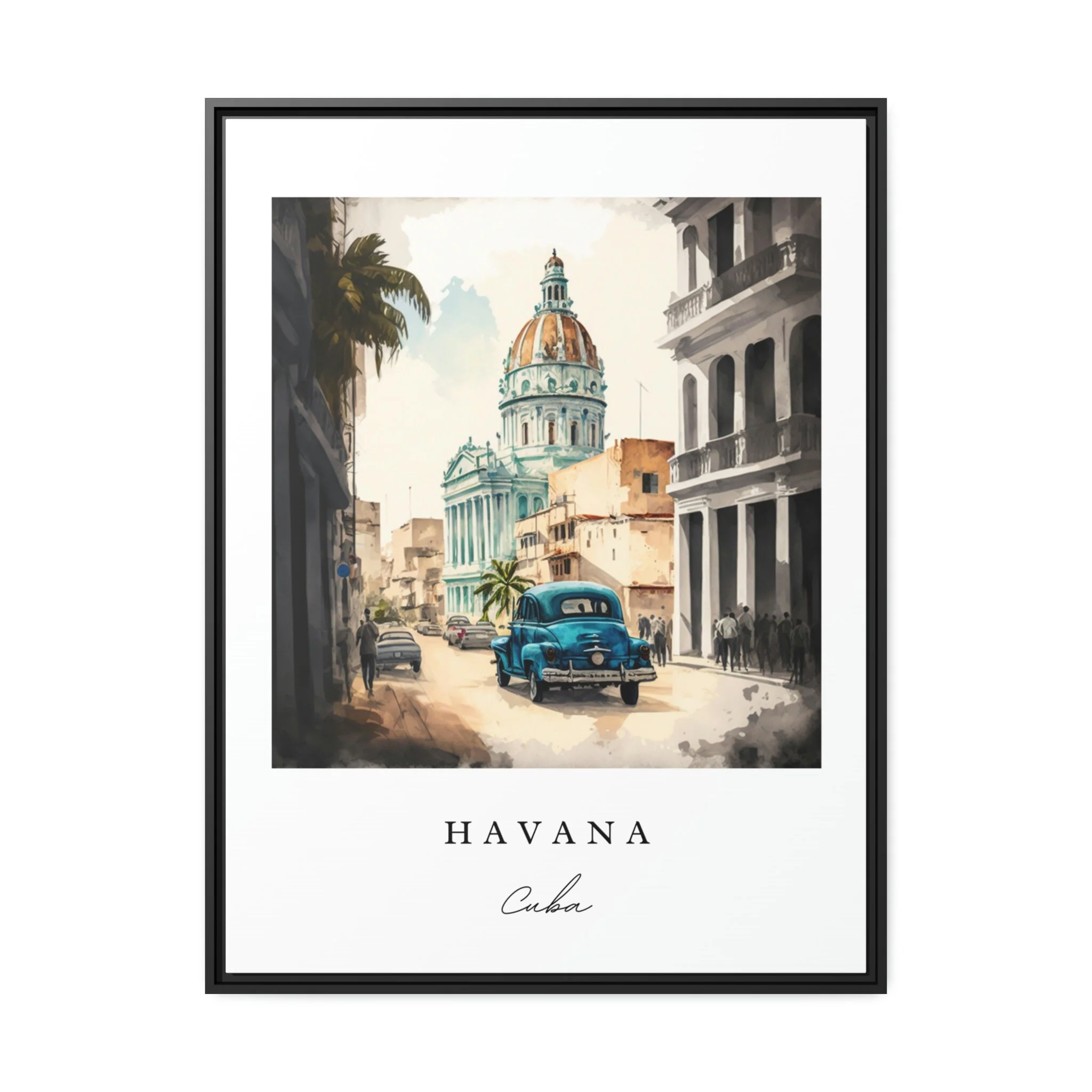 Havana, Cuba – Watercolor Art Print - Image 2