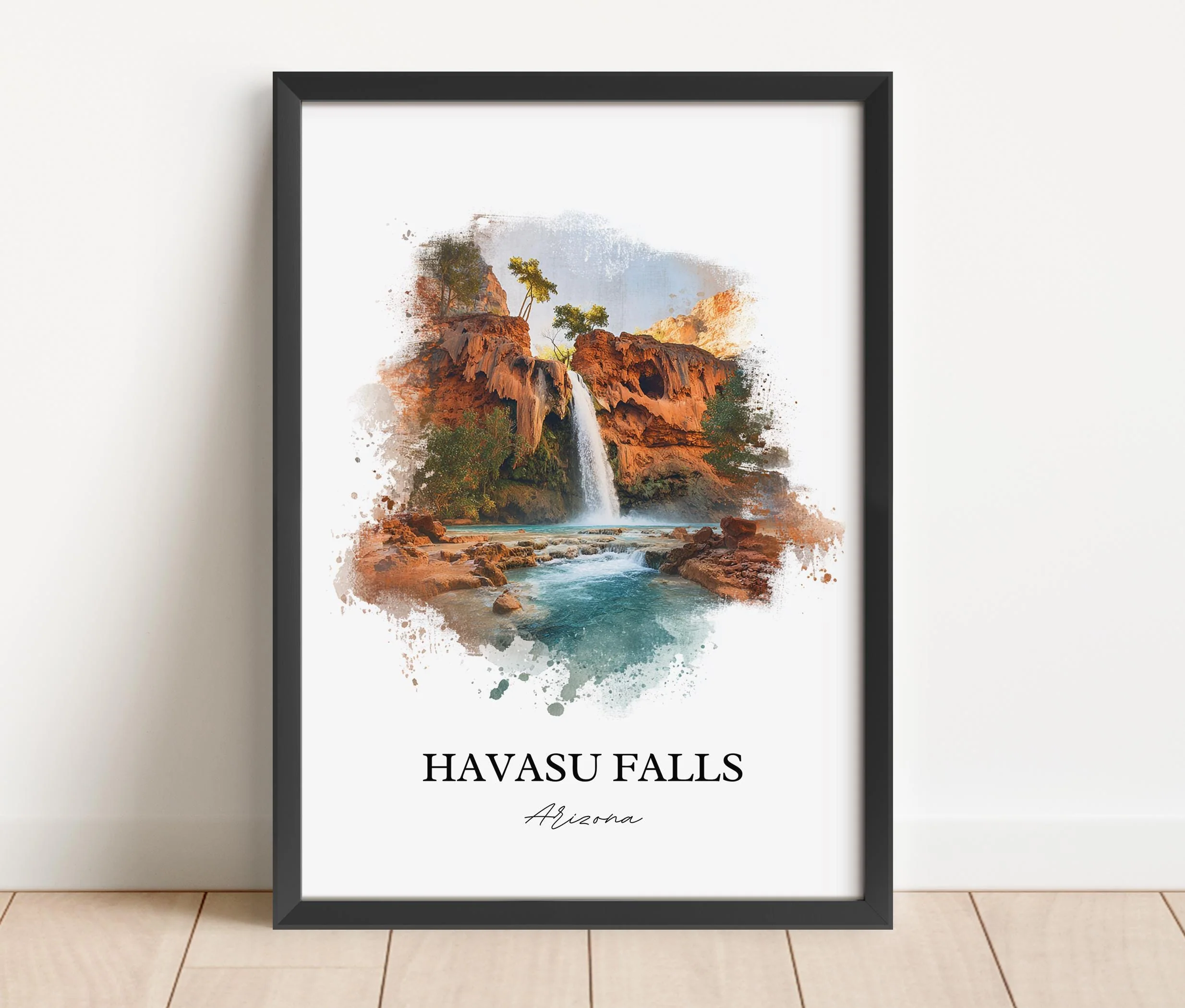 Havasu Falls, USA – Watercolor Art Print - Image 4