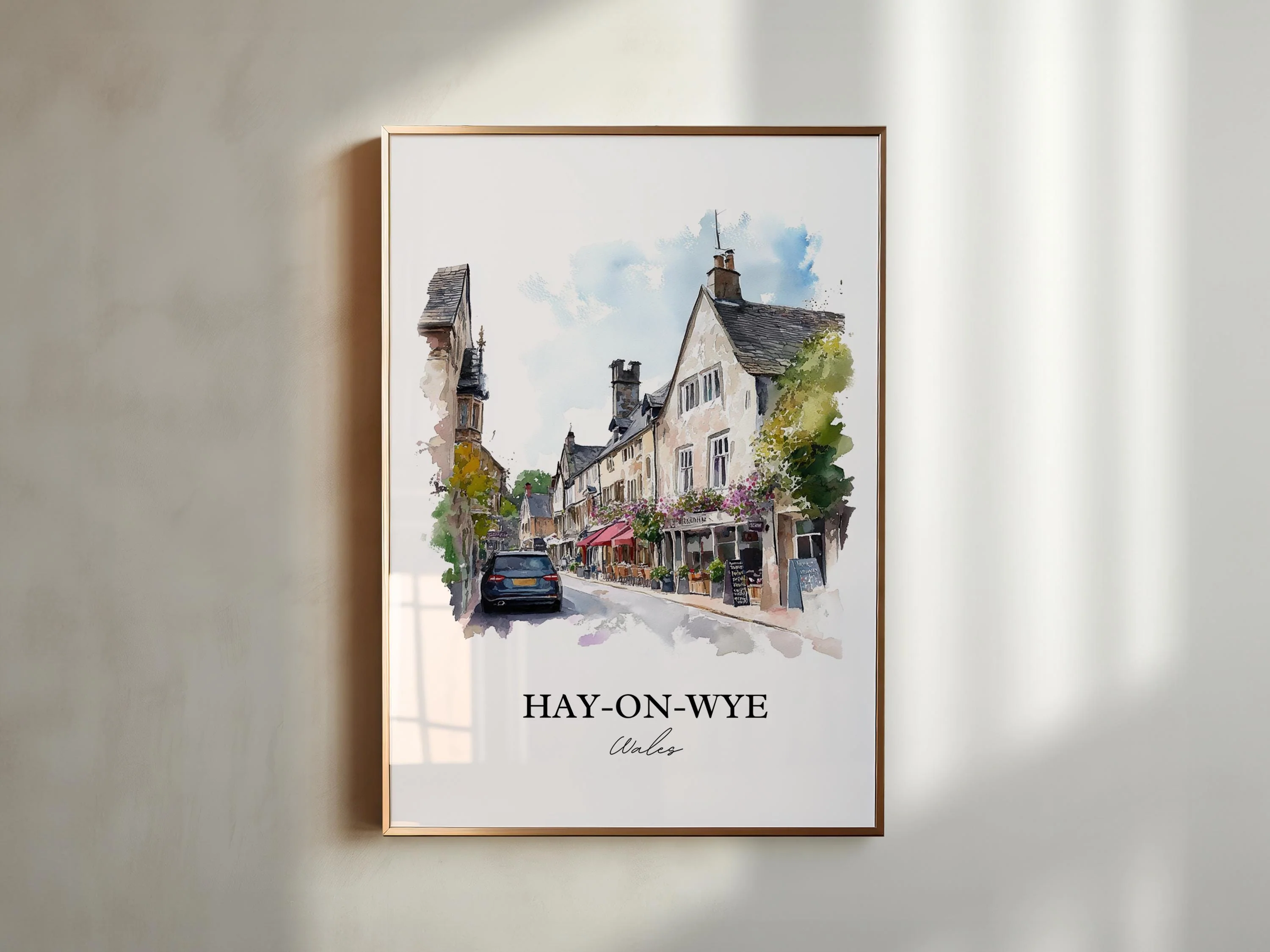 Hay-on-Wye, Wales – Watercolor Art Print - Image 3