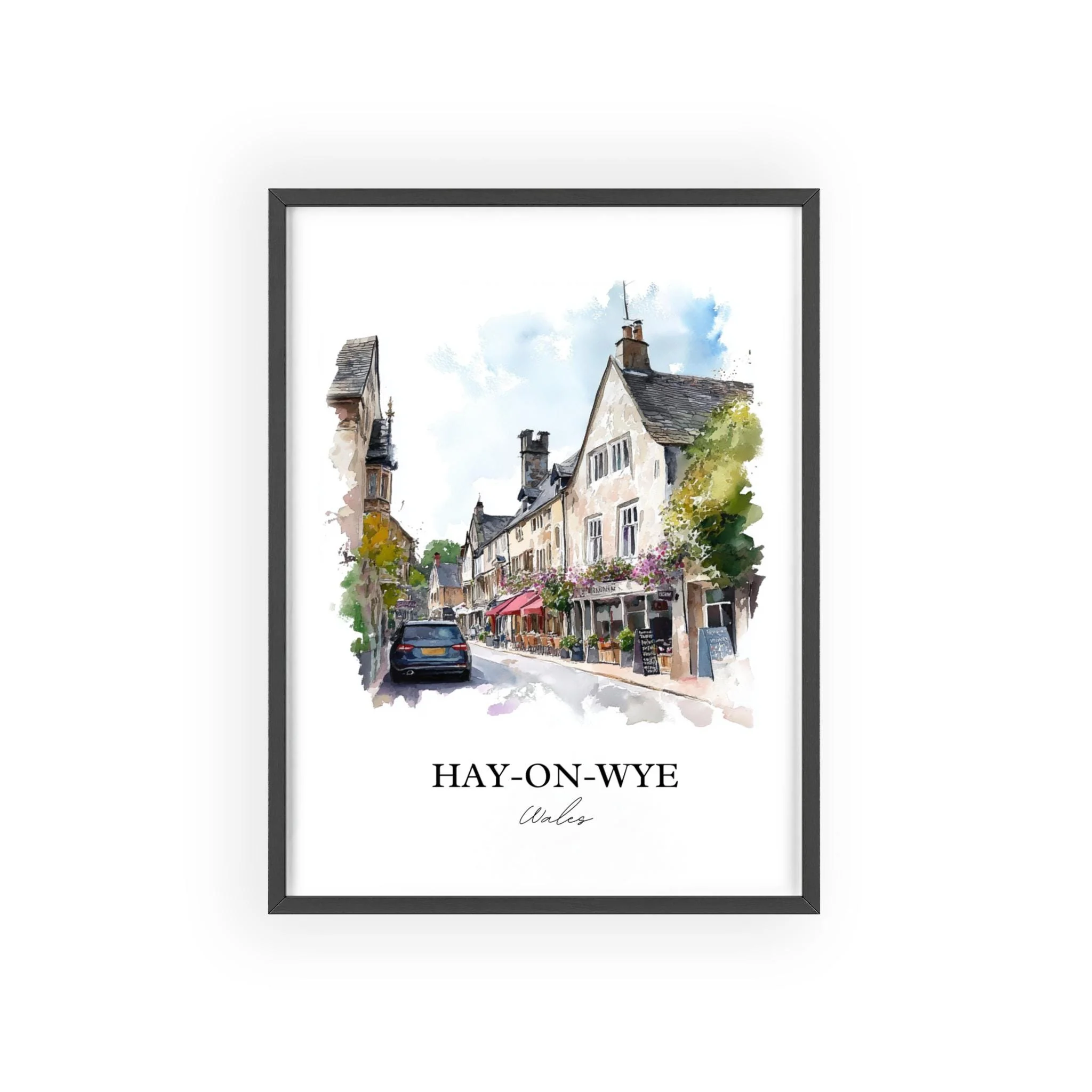Hay-on-Wye, Wales – Watercolor Art Print - Image 7