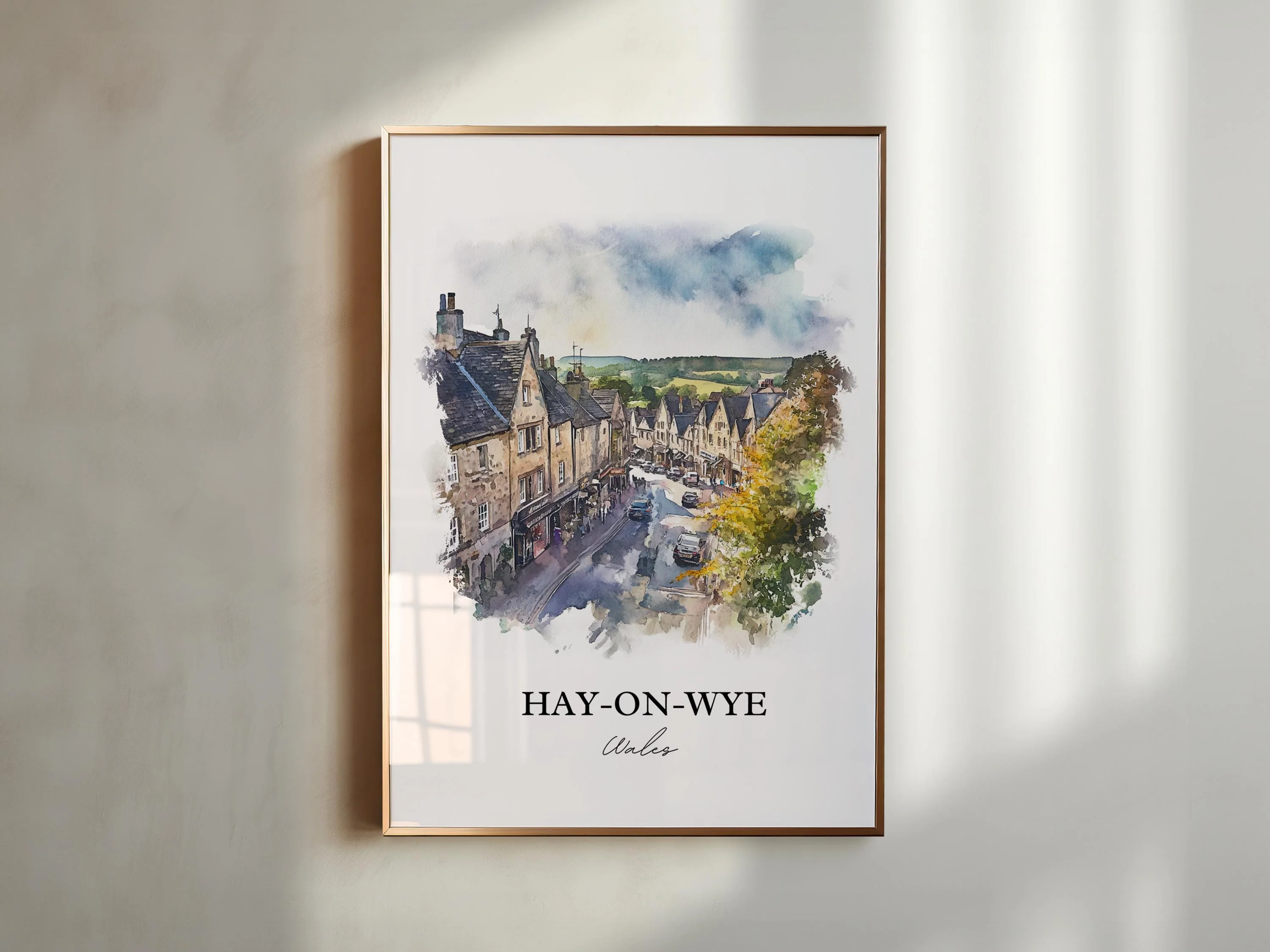 Hay-on-Wye, Wales – Watercolor Art Print - Image 4