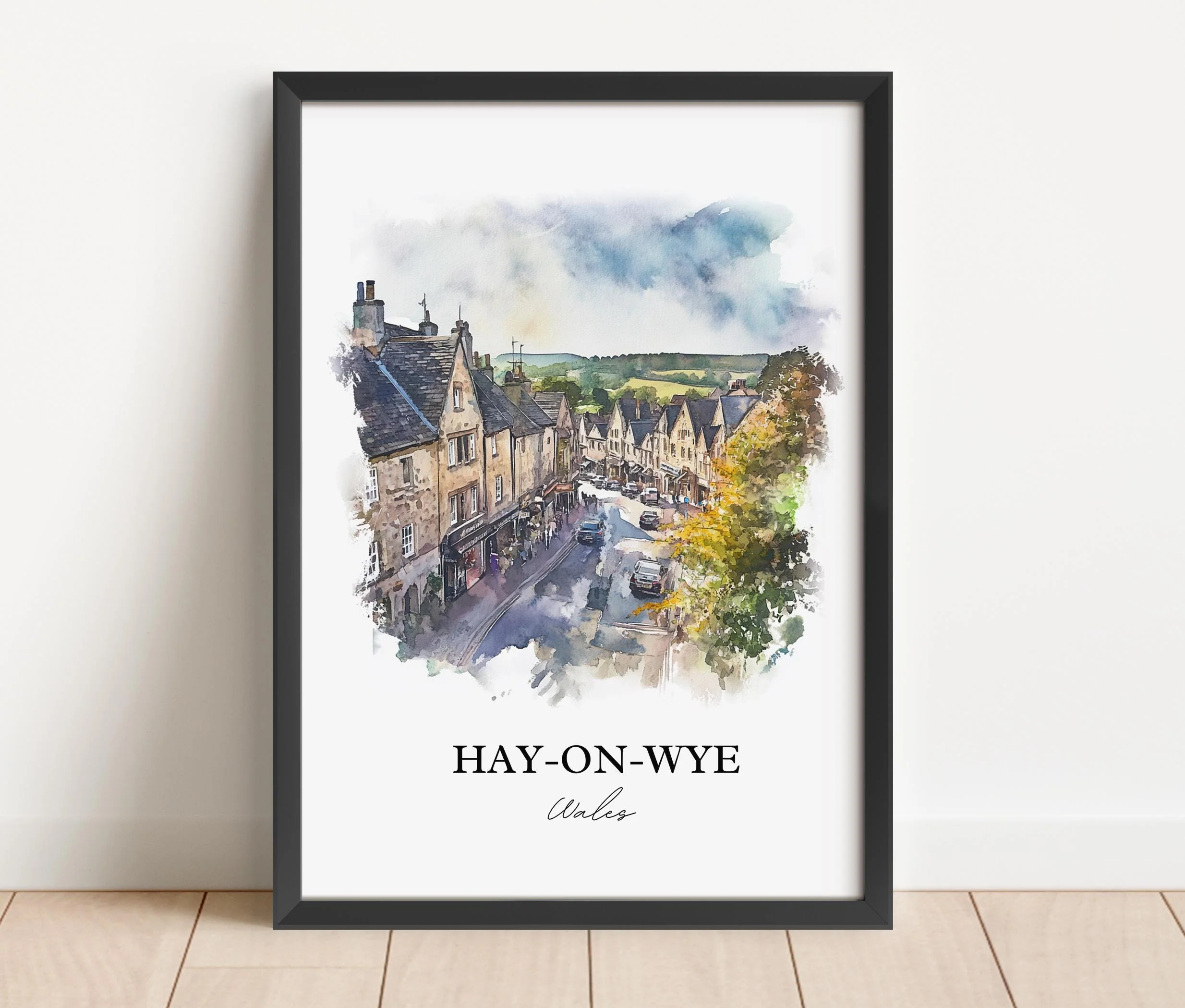Hay-on-Wye, Wales – Watercolor Art Print - Image 5