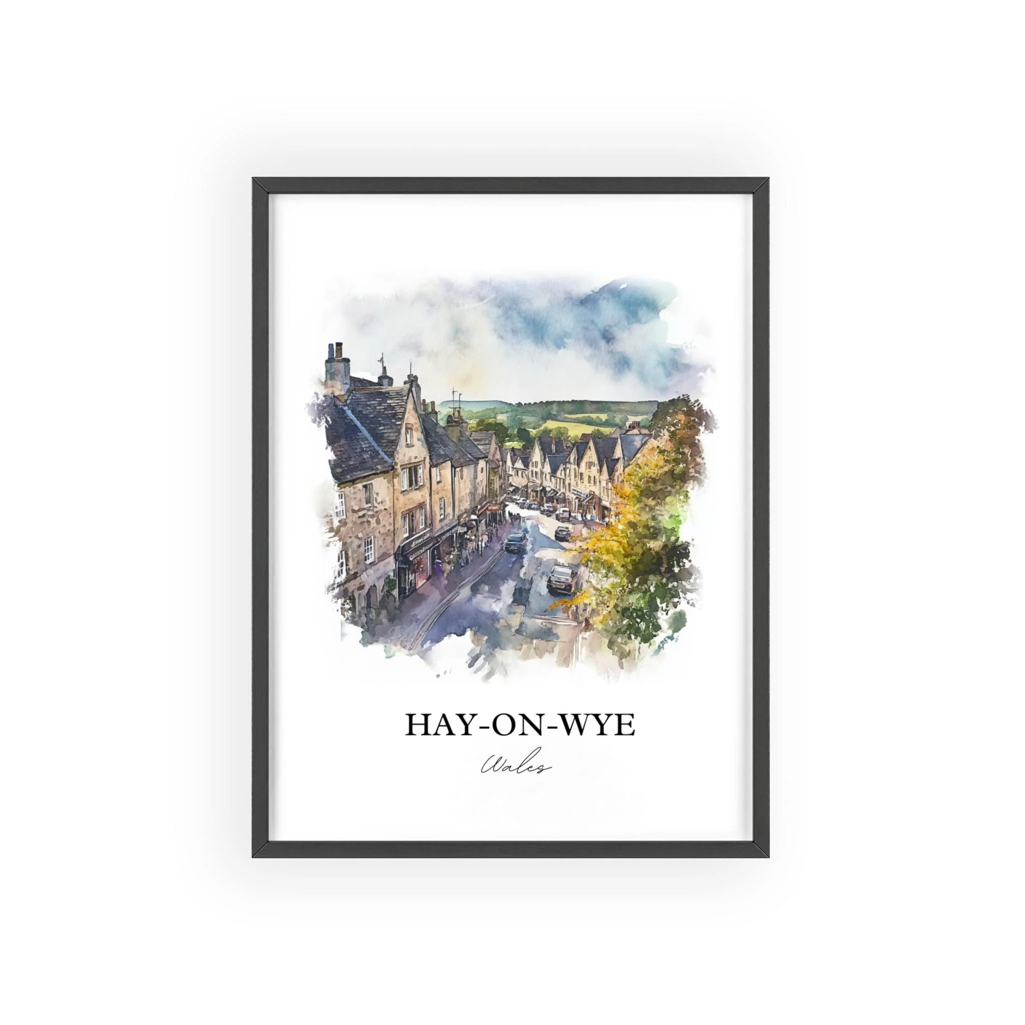 Hay-on-Wye, Wales – Watercolor Art Print - Image 7