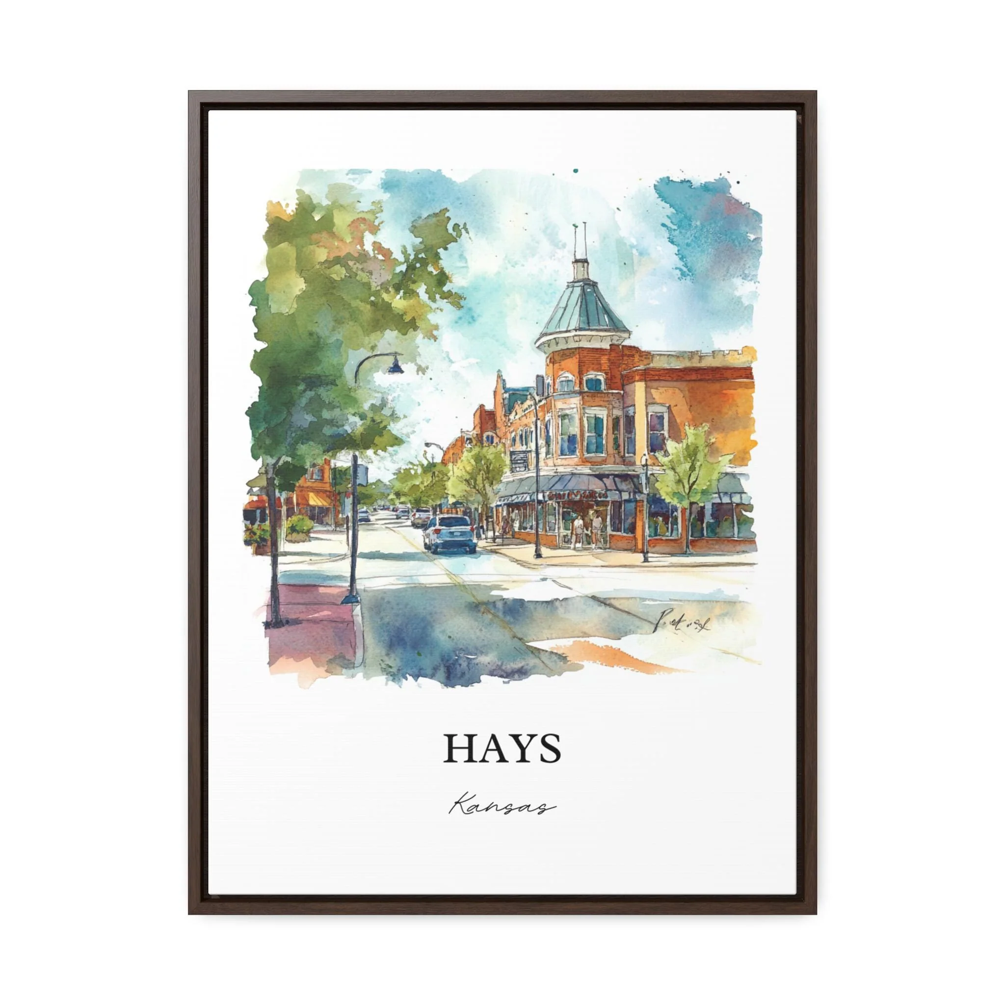 Hays, Kansas, USA – Watercolor Art Print - Image 7