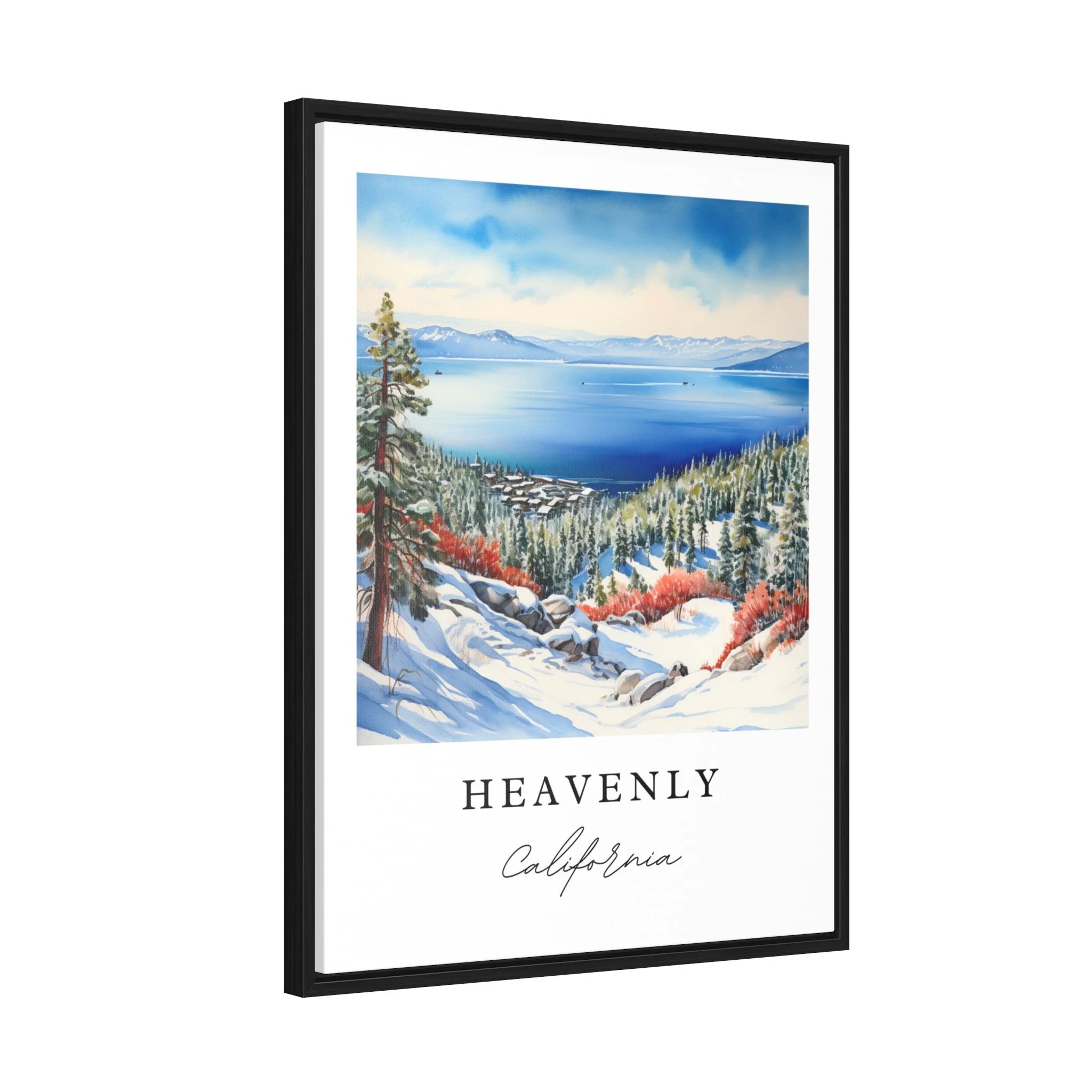 Lake Tahoe, California, California – Watercolor Art Print - Image 7