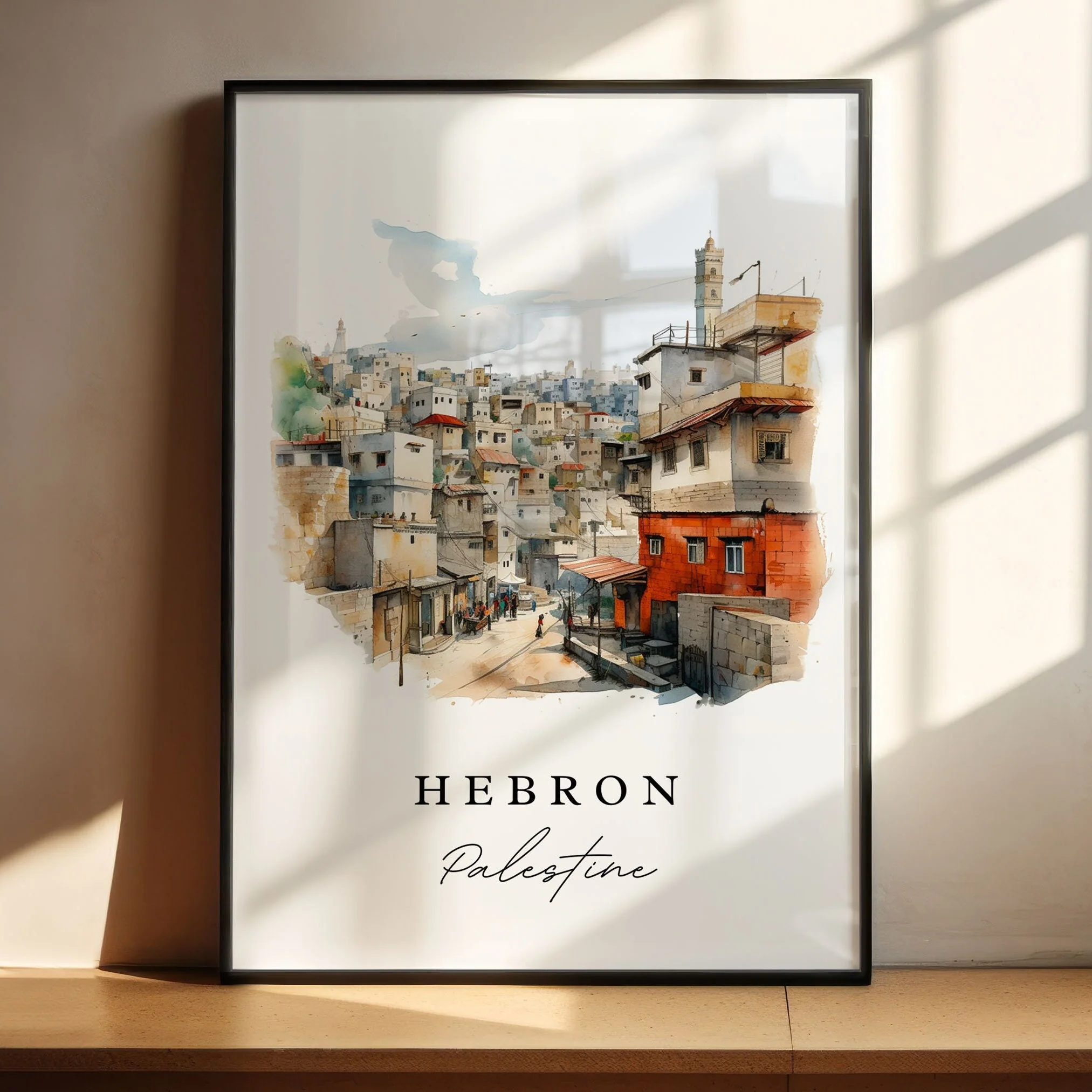 Hebron, Palestine – Watercolor Art Print
