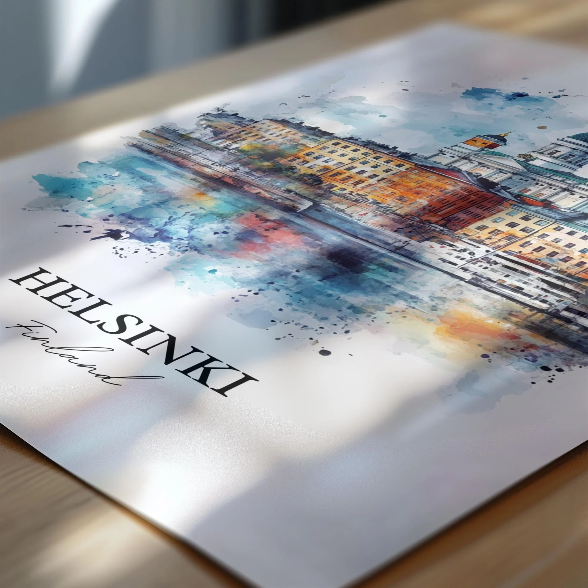 Helsinki, Finland – Watercolor Art Print - Image 2