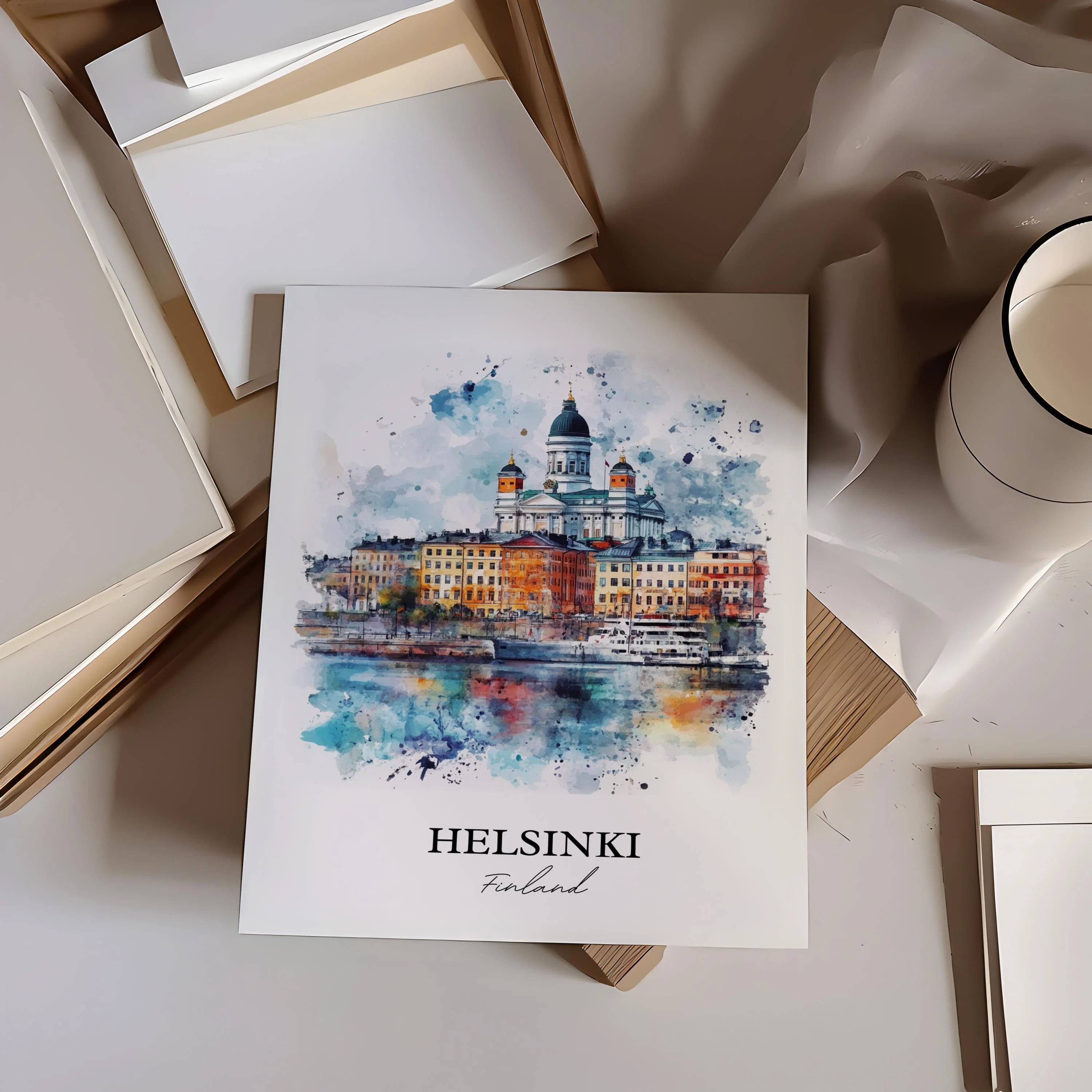 Helsinki, Finland – Watercolor Art Print - Image 5