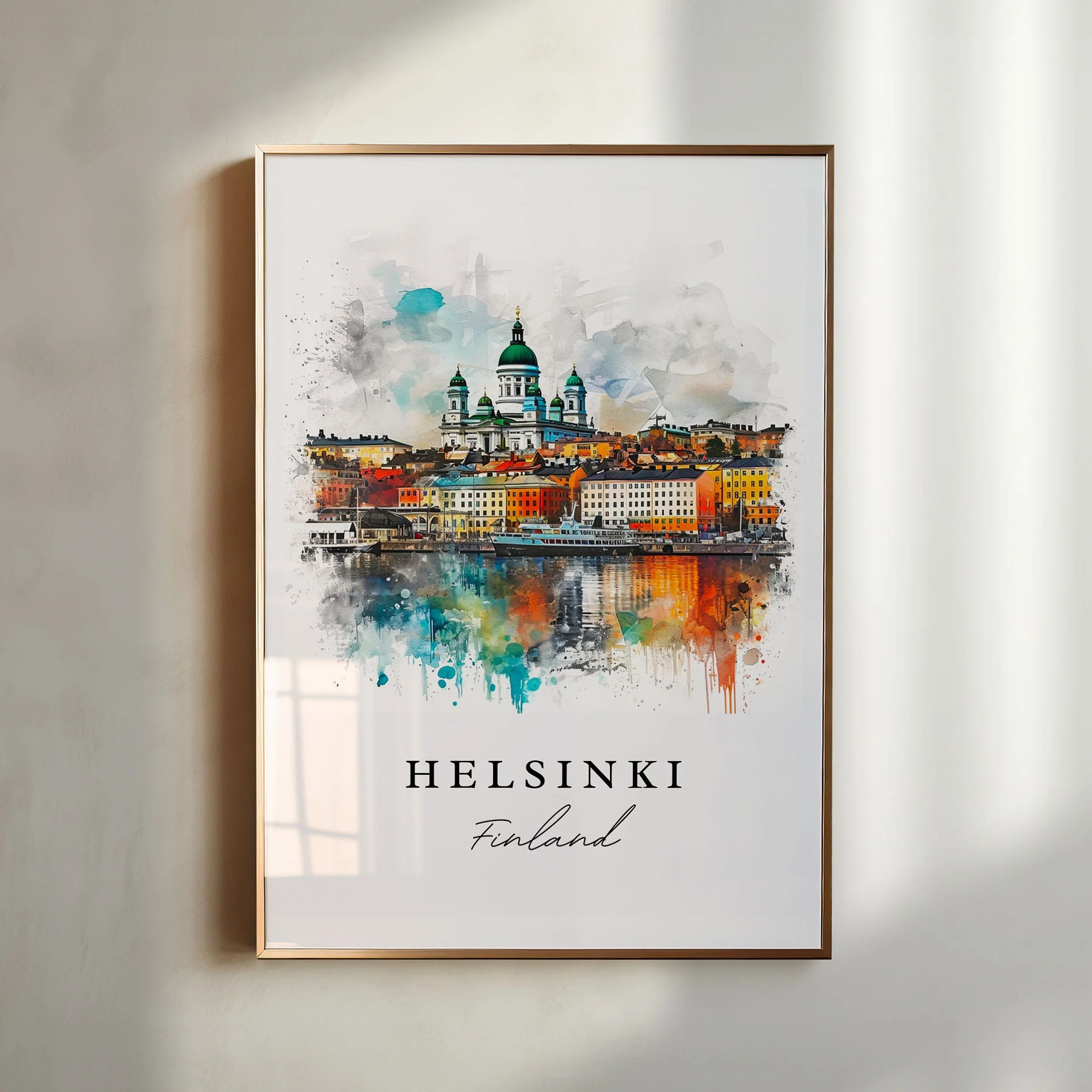 Helsinki, Finland – Watercolor Art Print