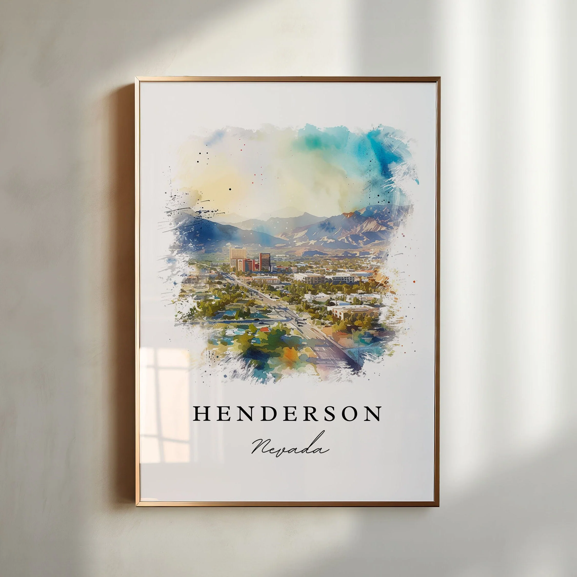 Henderson, Nevada, USA – Watercolor Art Print