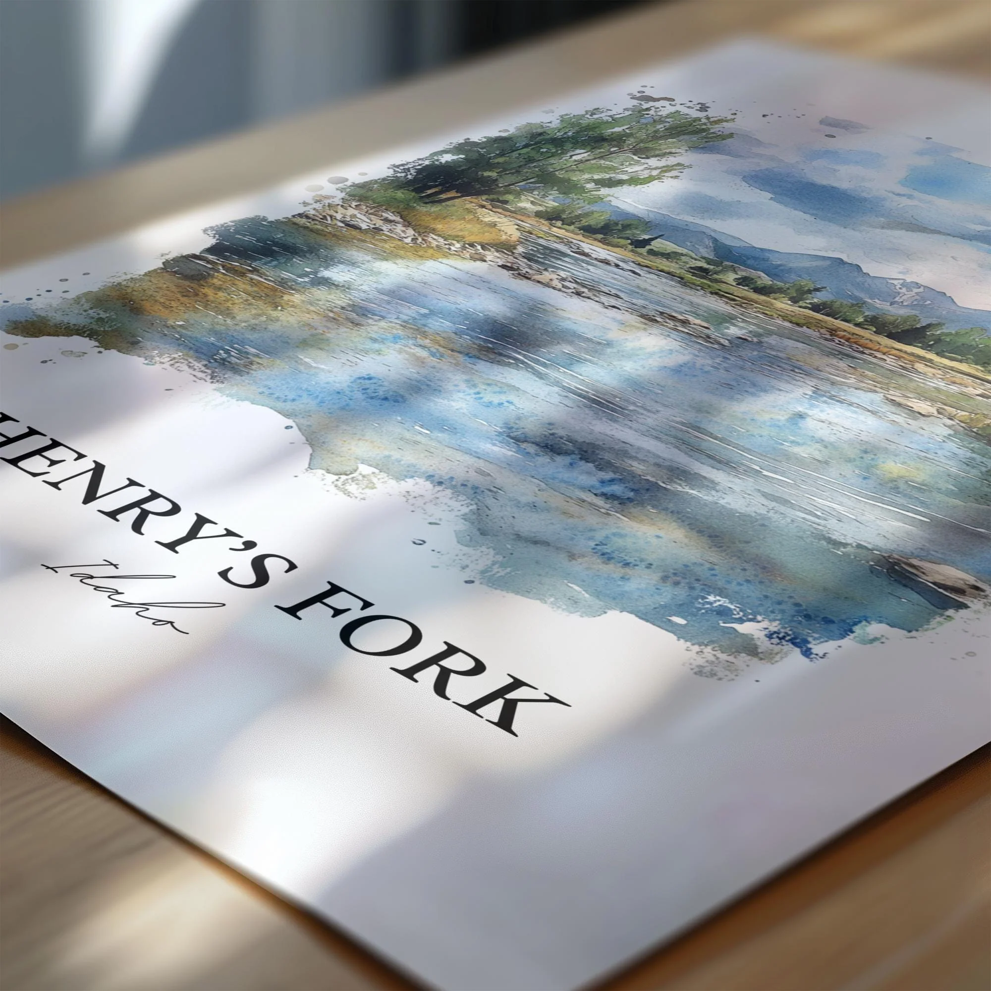 Henry's Fork, USA – Watercolor Art Print - Image 2