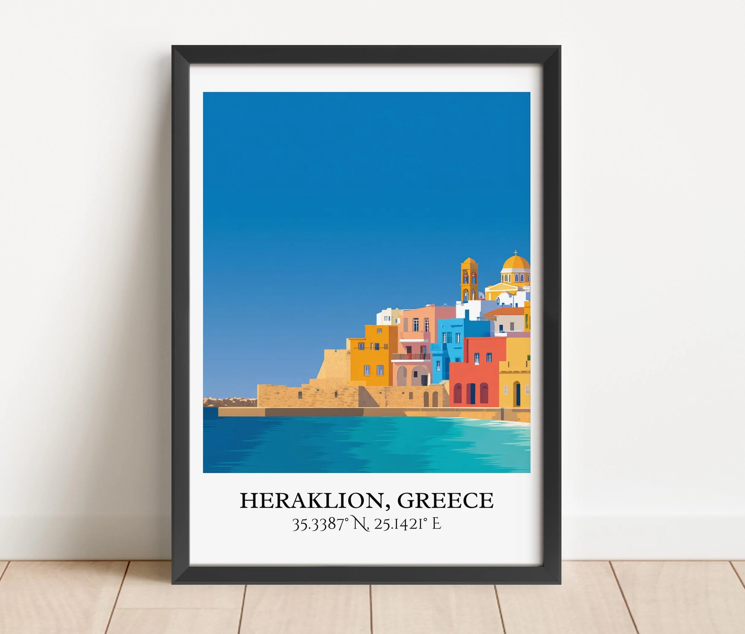 Heraklion, Greece – Watercolor Art Print - Image 3