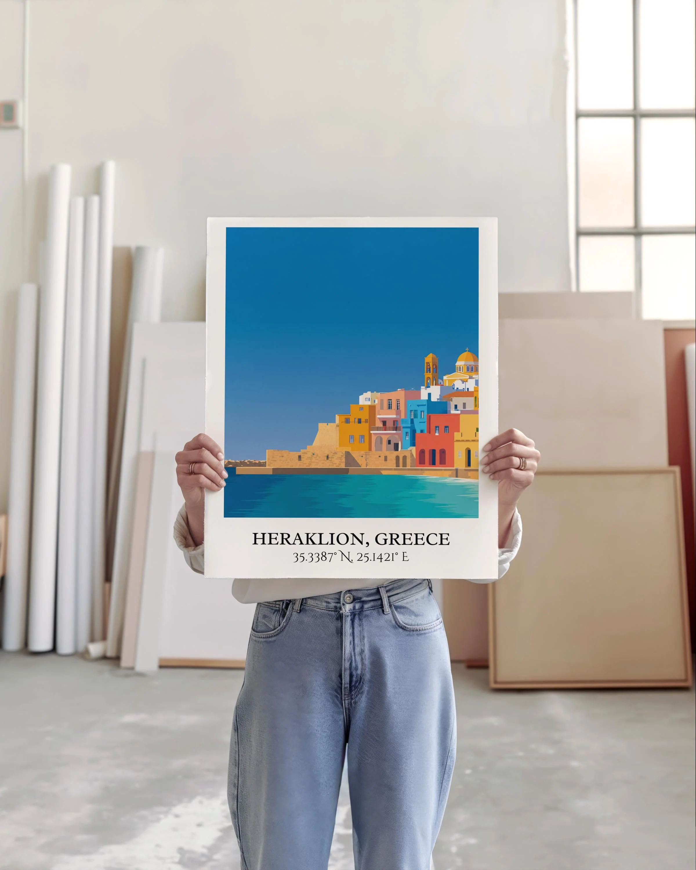 Heraklion, Greece – Watercolor Art Print - Image 4