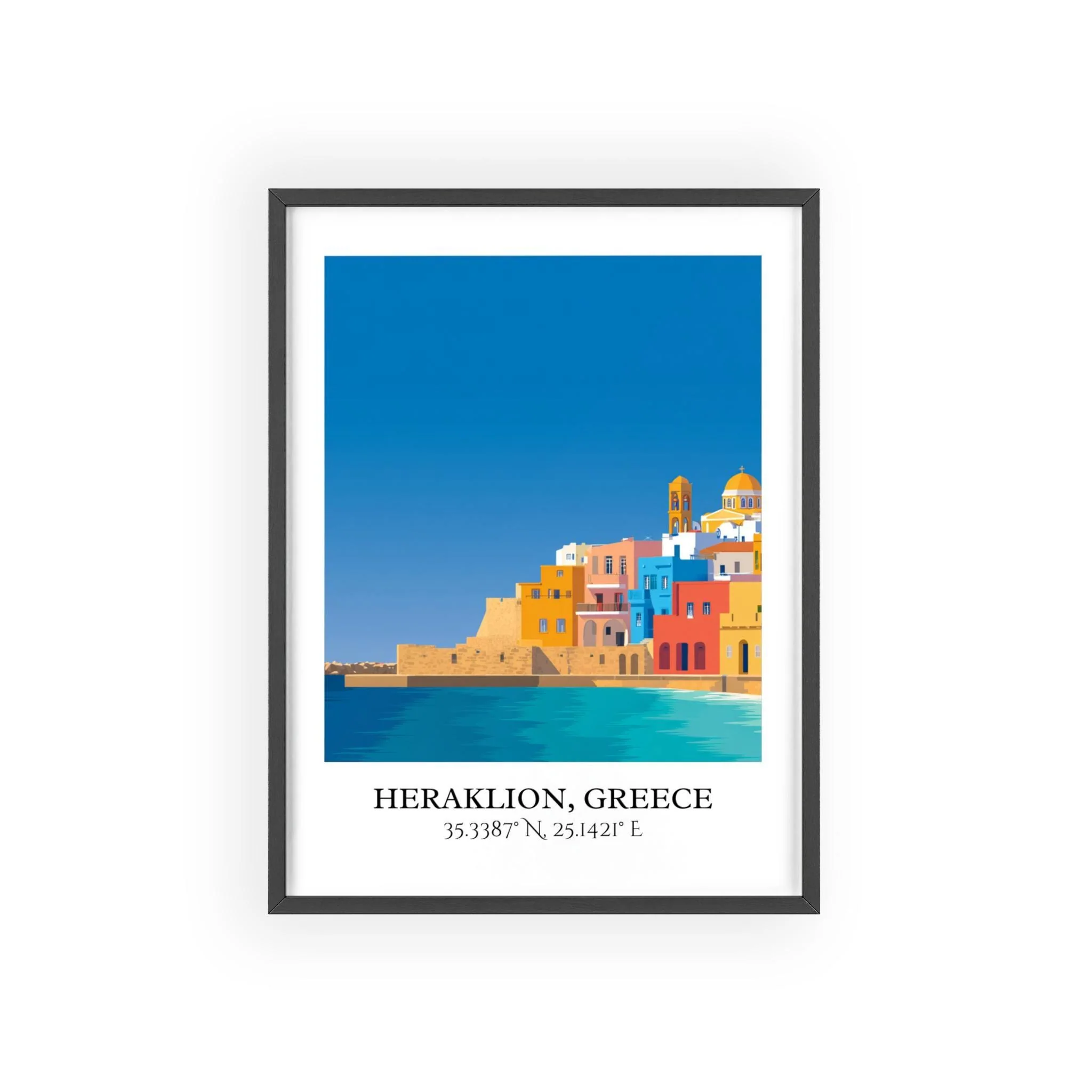 Heraklion, Greece – Watercolor Art Print - Image 7