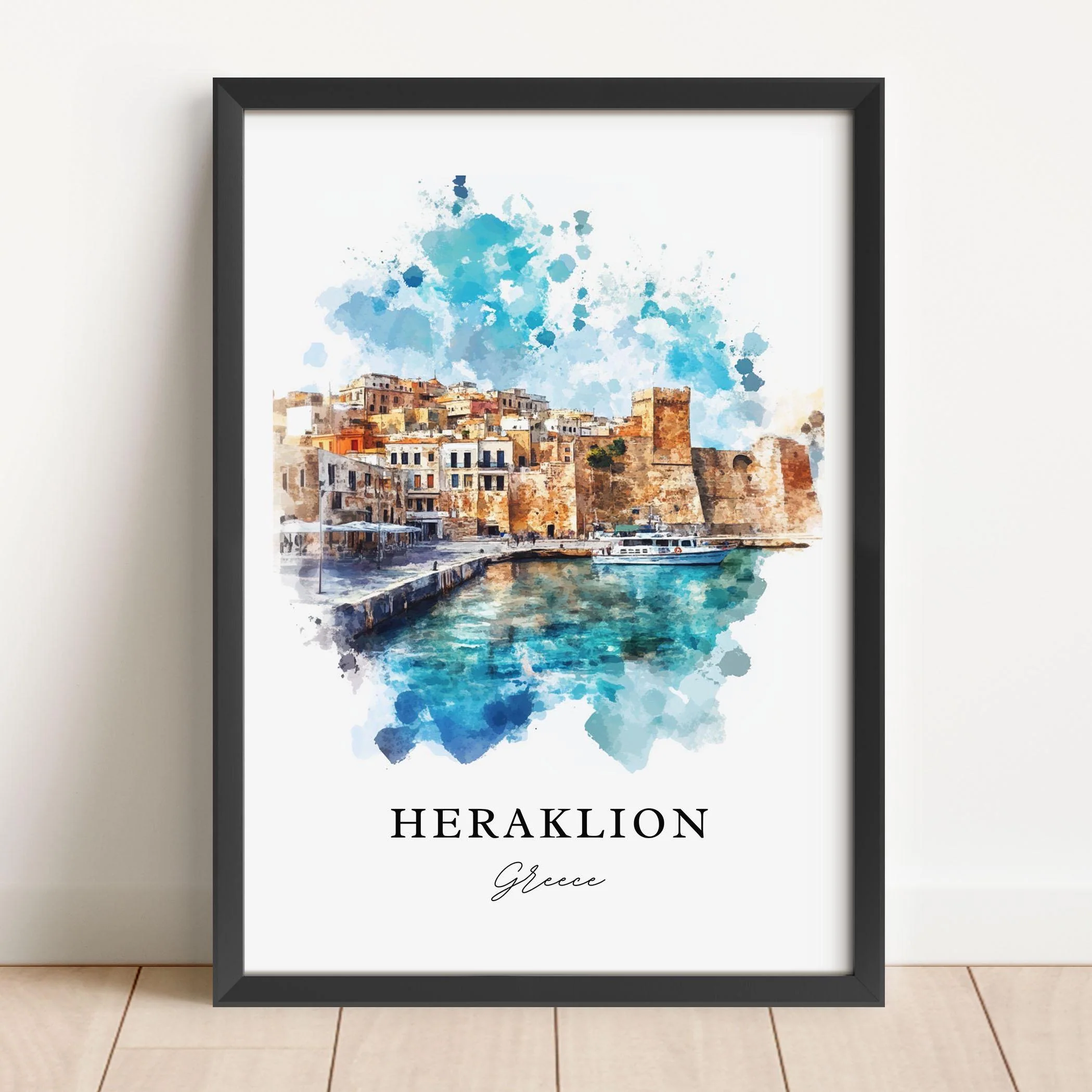 Heraklion, Greece – Watercolor Art Print