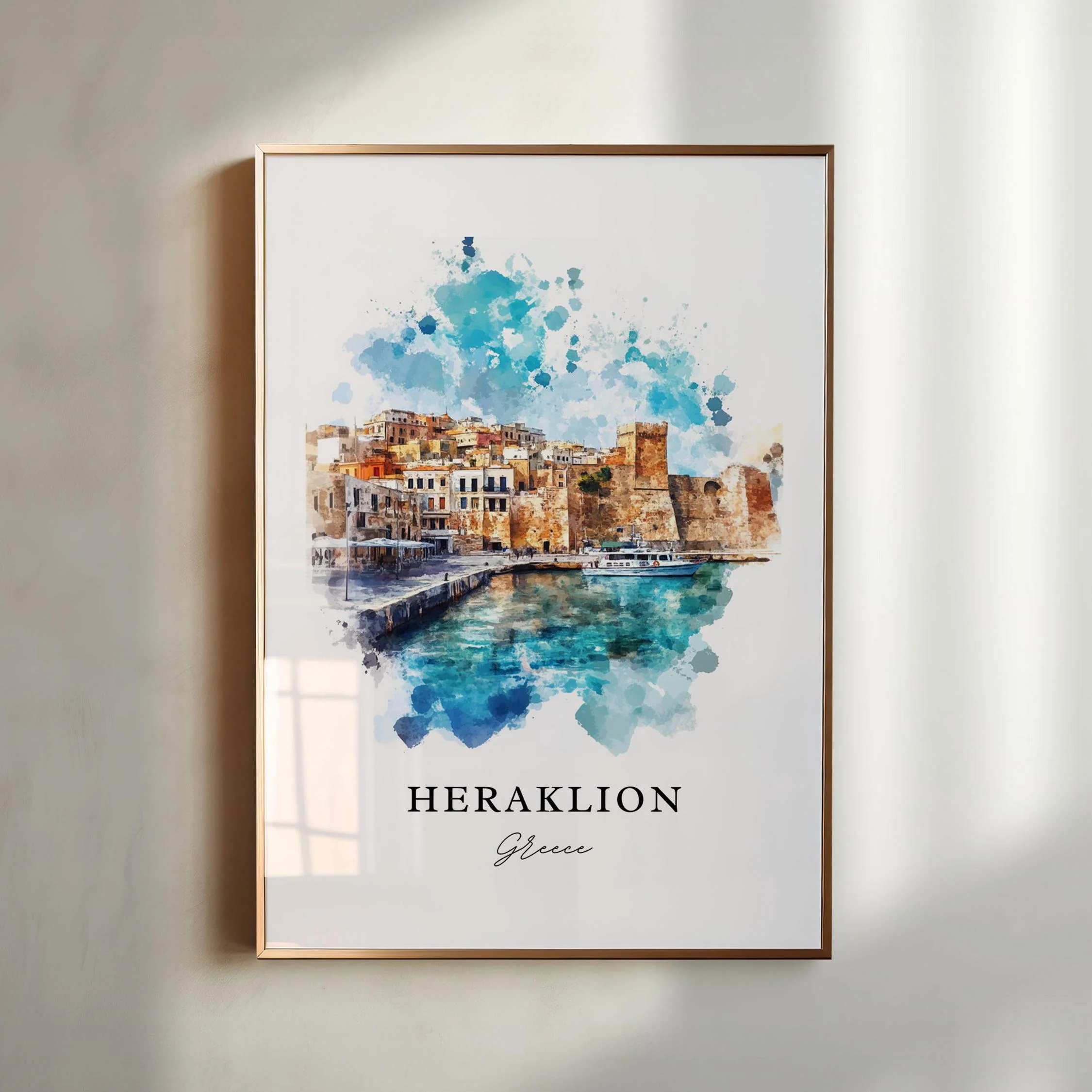 Heraklion, Greece – Watercolor Art Print - Image 2