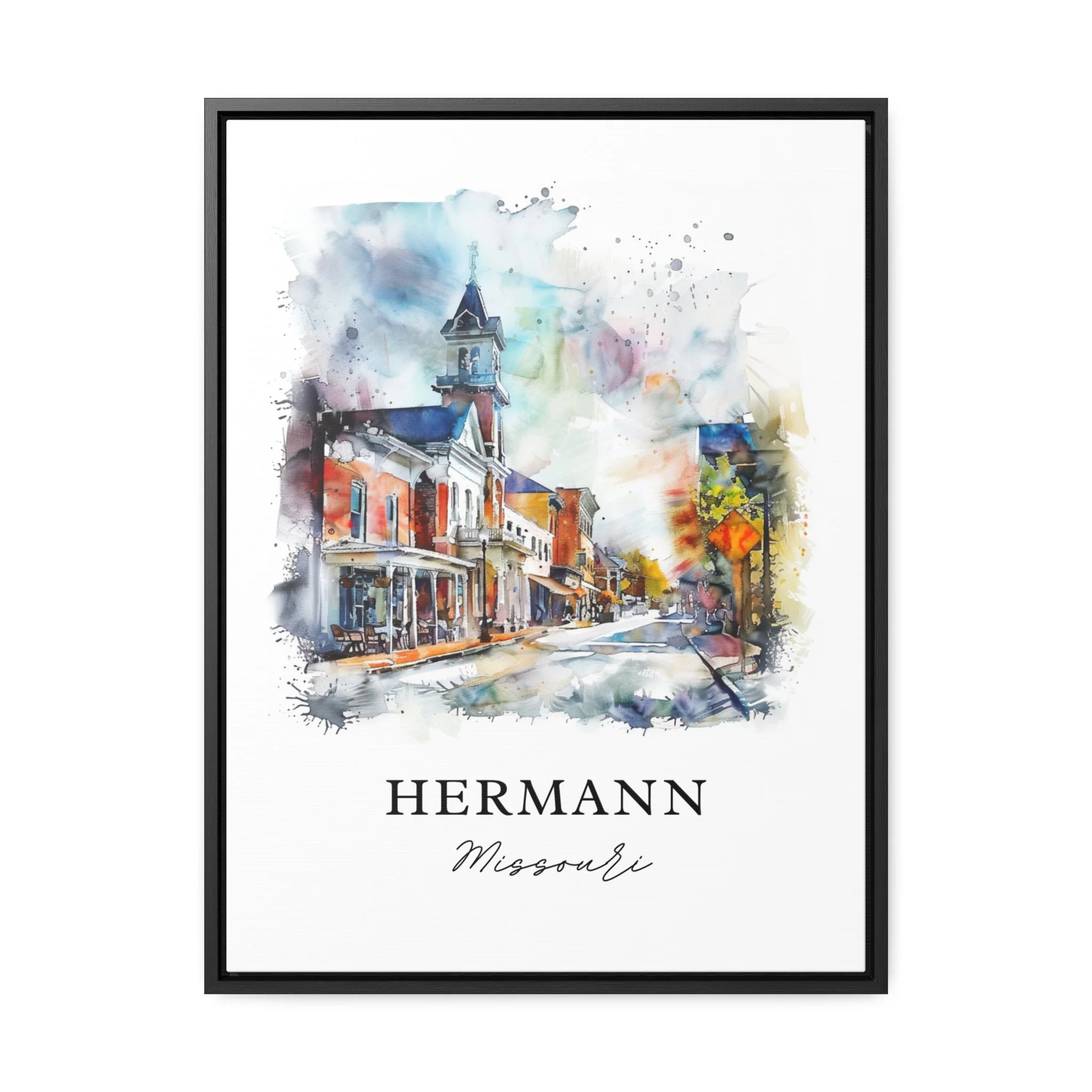 Hermann, Missouri – Watercolor Art Print - Image 5