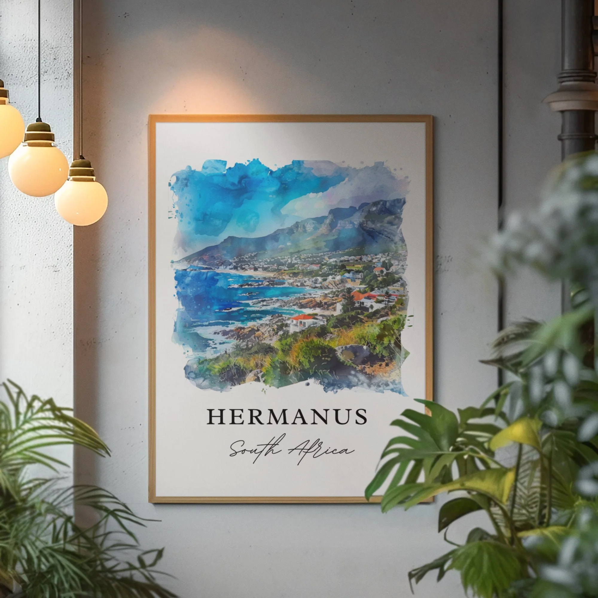 Hermanus, South Africa – Watercolor Art Print - Image 3