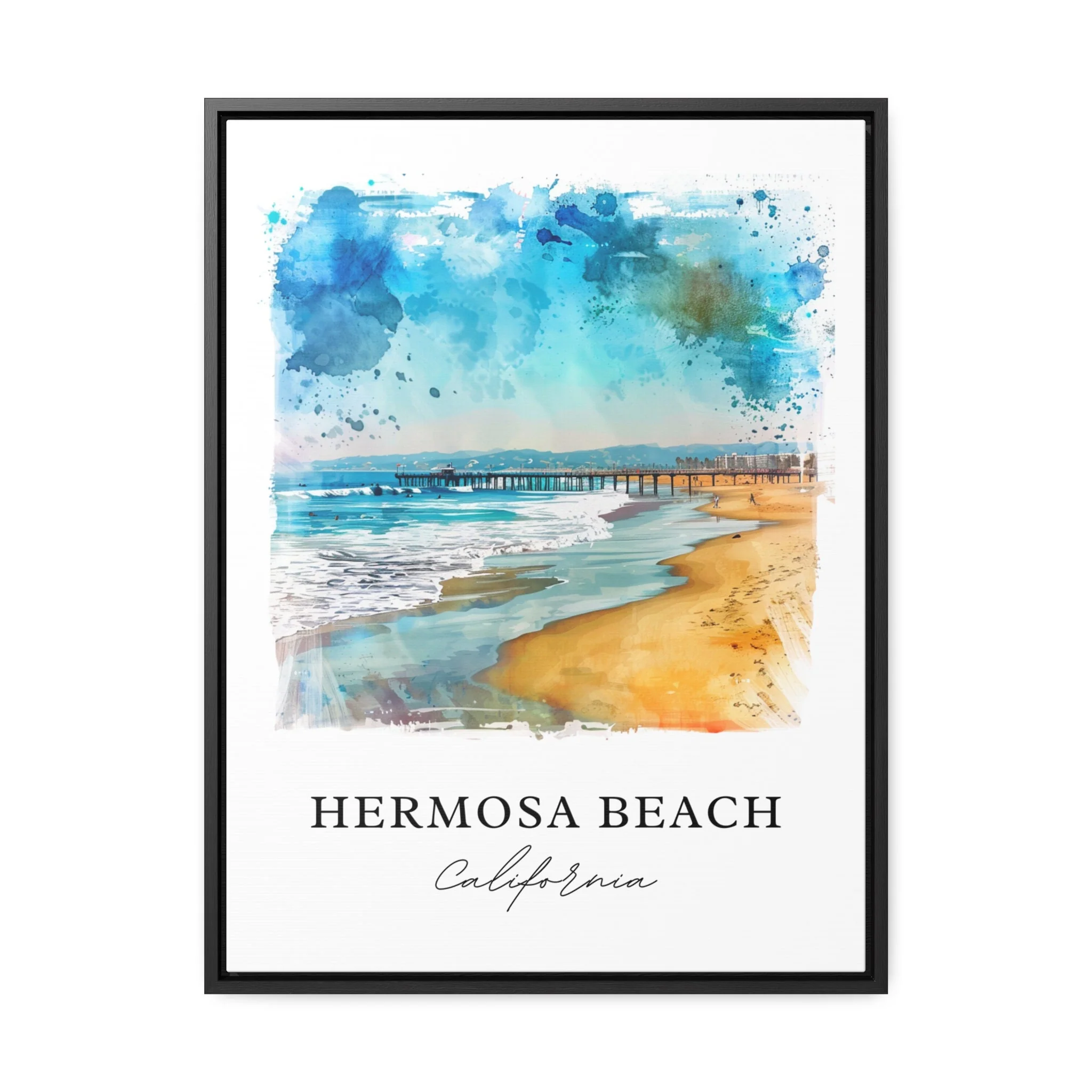 Hermosa Beach, USA – Watercolor Art Print - Image 5