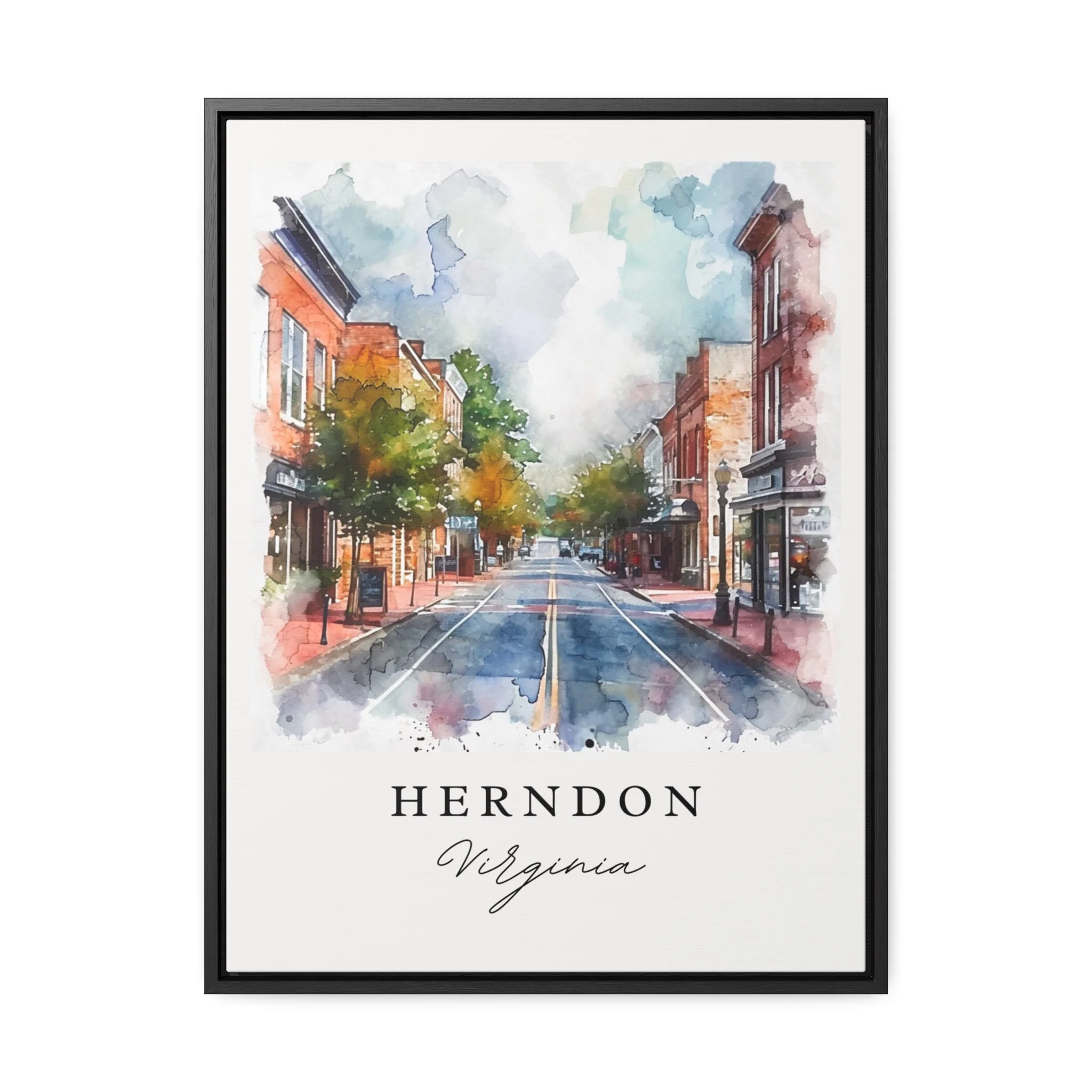 Herndon, Virginia – Watercolor Art Print - Image 2
