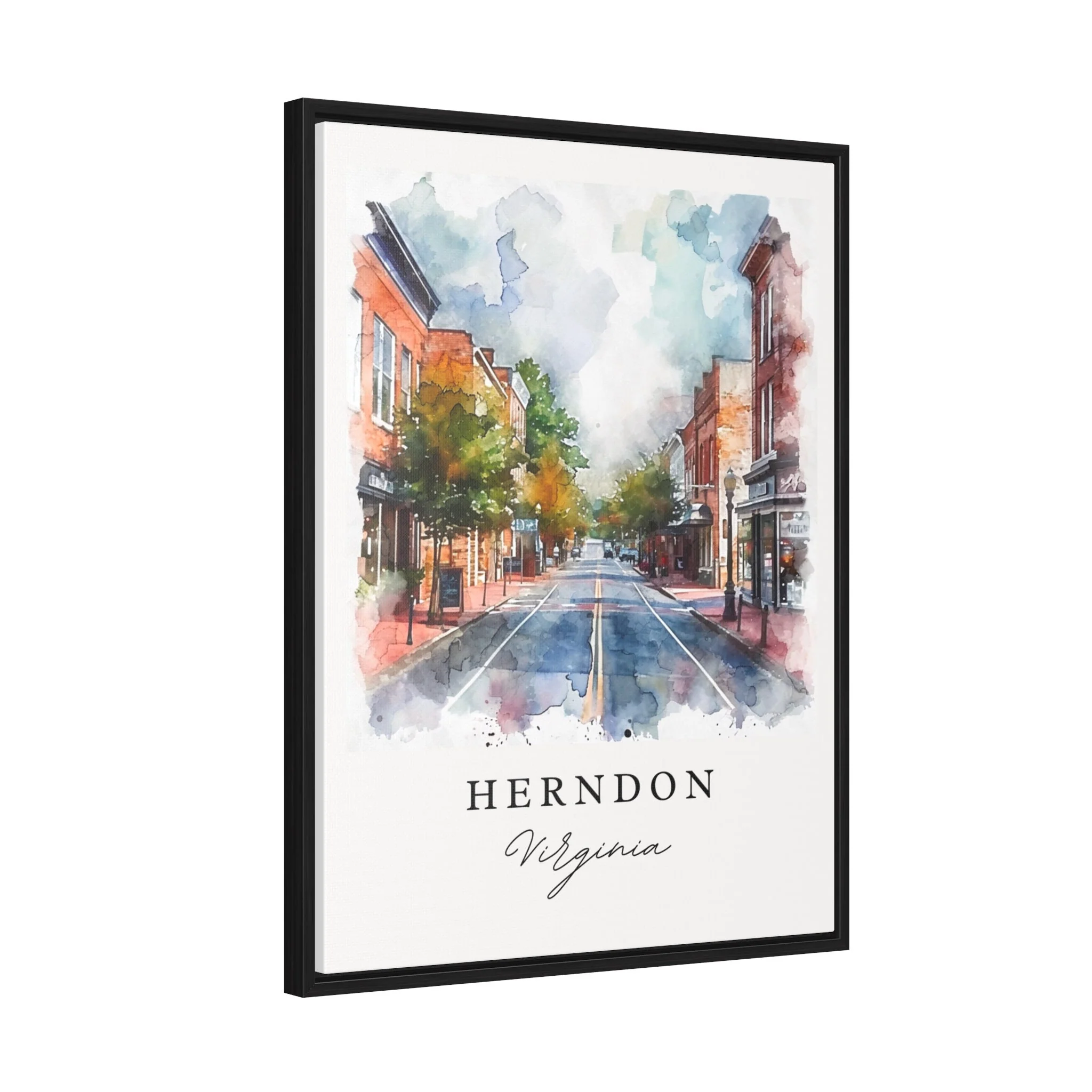 Herndon, Virginia – Watercolor Art Print - Image 3