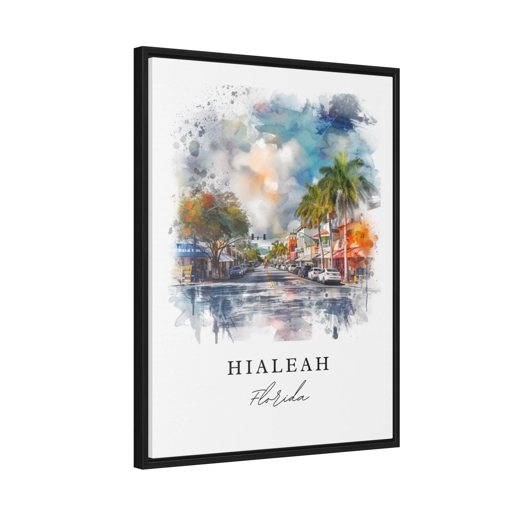 Hialeah, Florida, Florida – Watercolor Art Print - Image 5