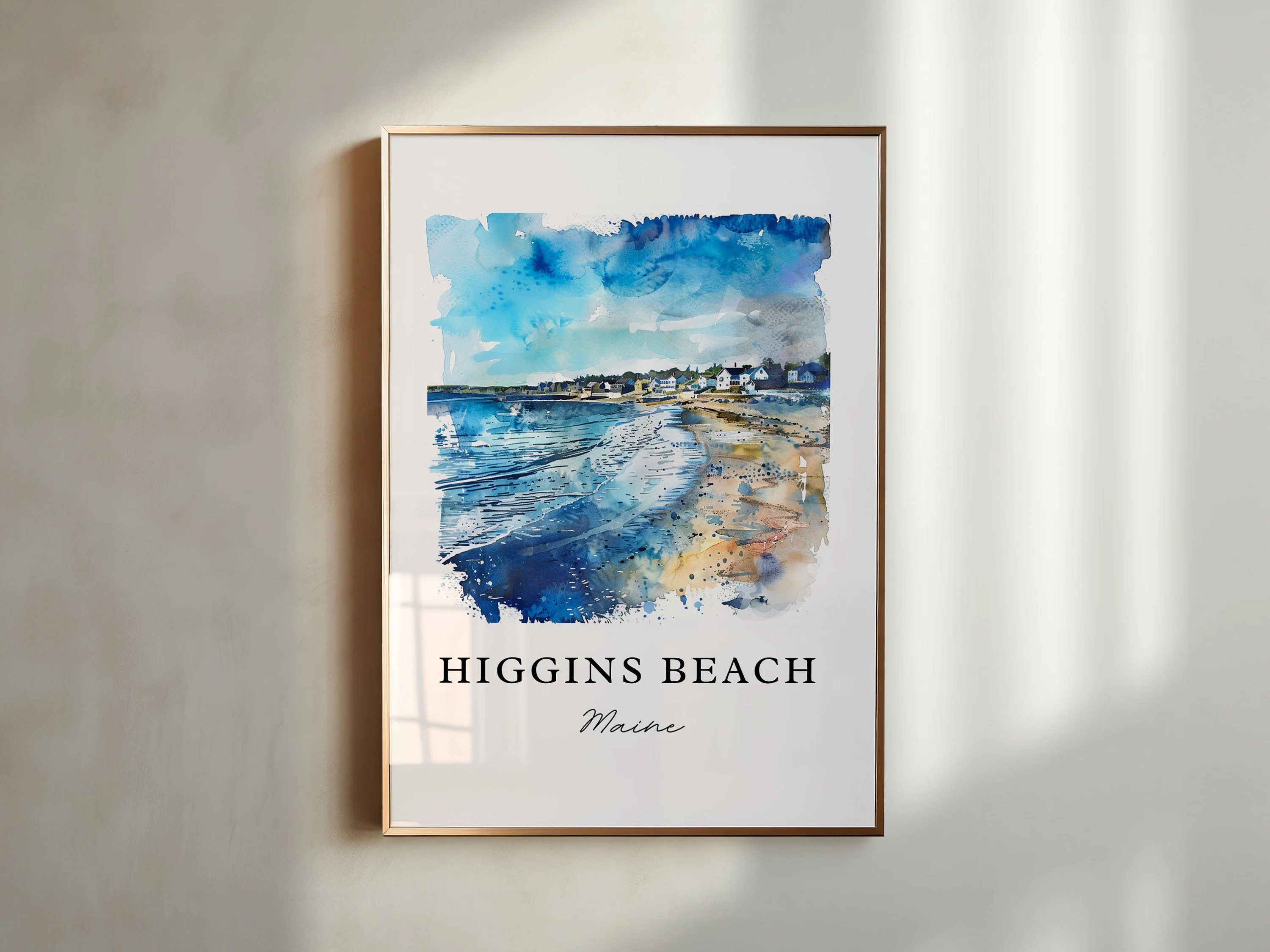 Higgins Beach, Maine – Watercolor Art Print - Image 4