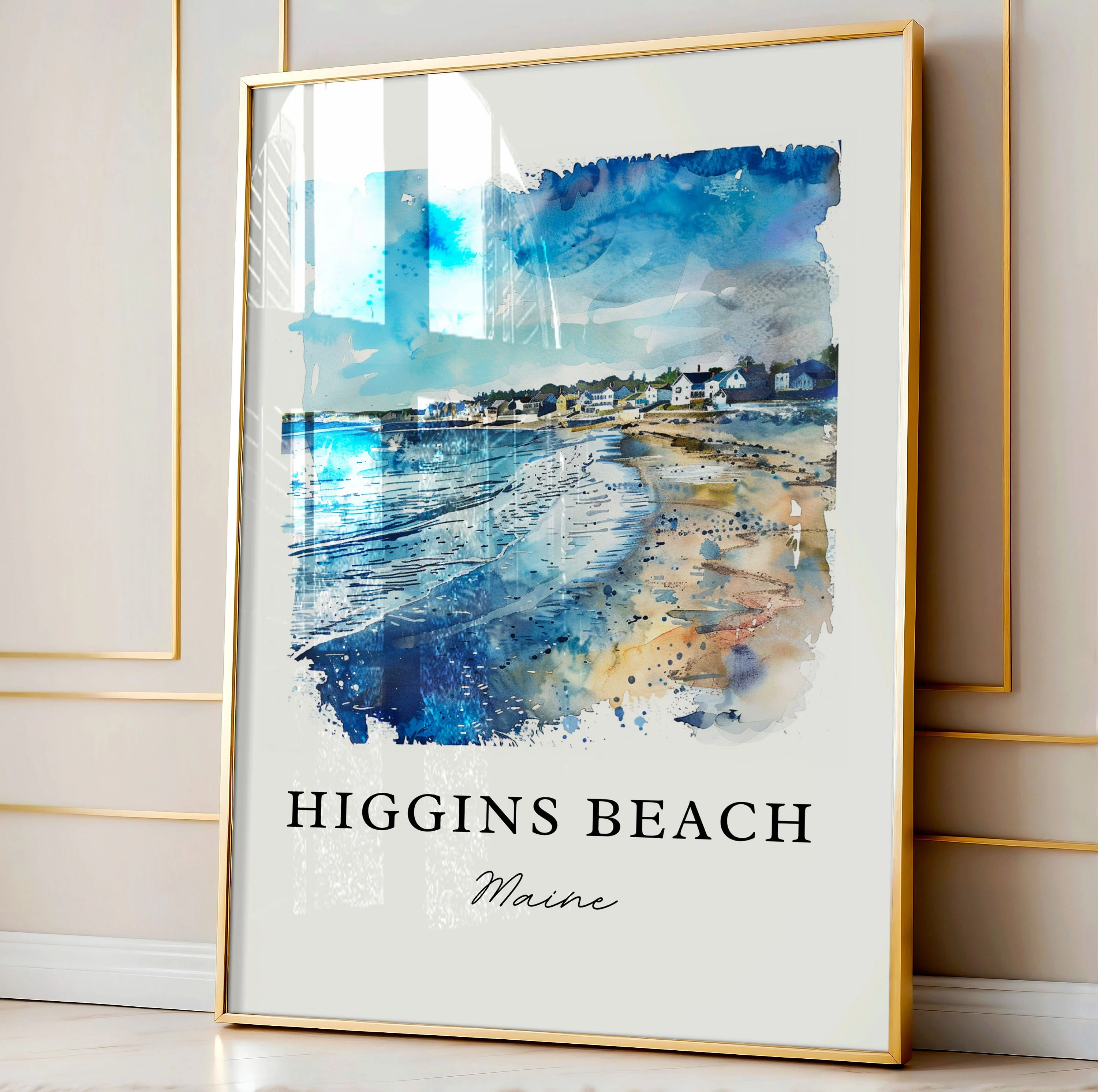 Higgins Beach, Maine – Watercolor Art Print - Image 5